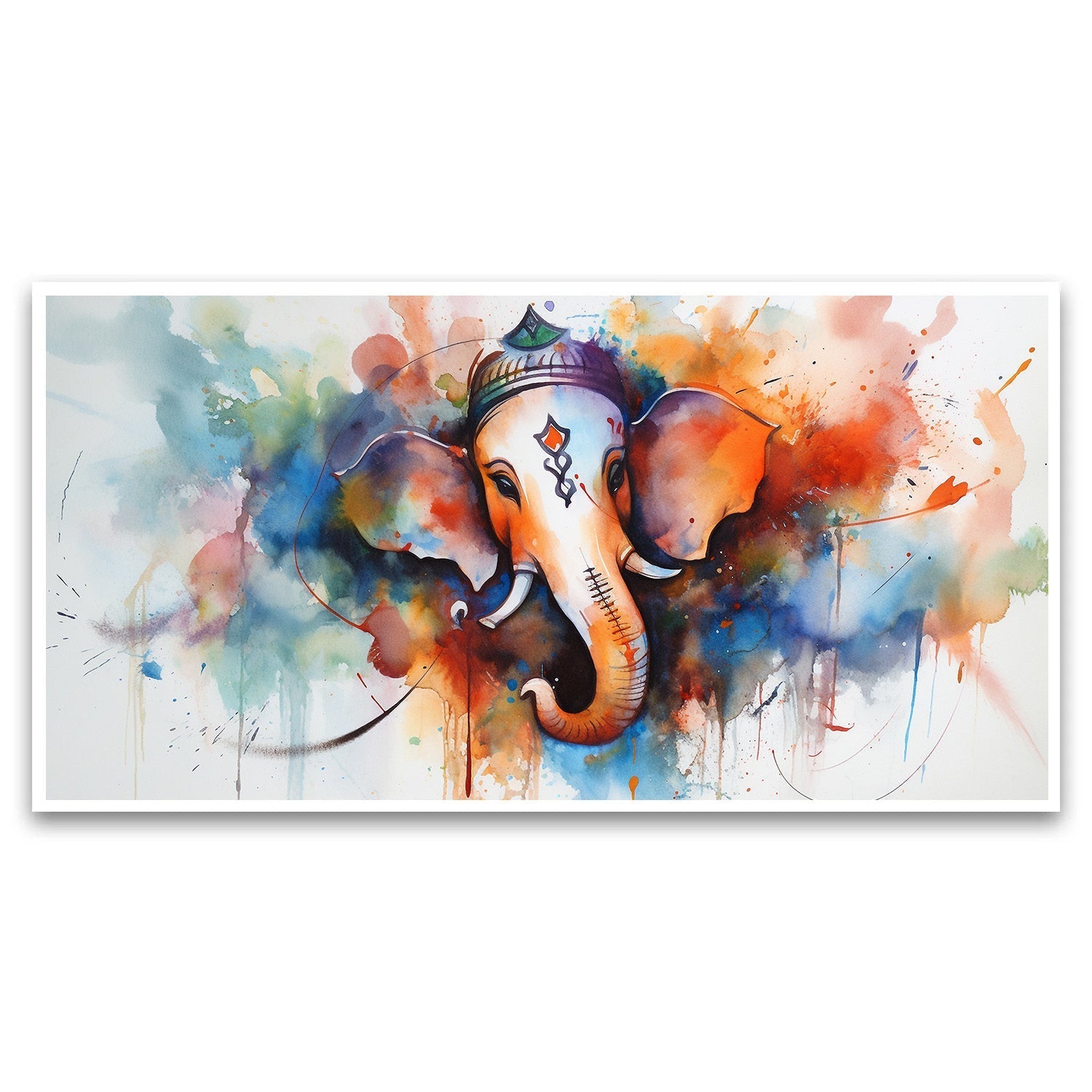 Ganpati eves Canvas Wall Painting for Living Room, Bedroom, Office.