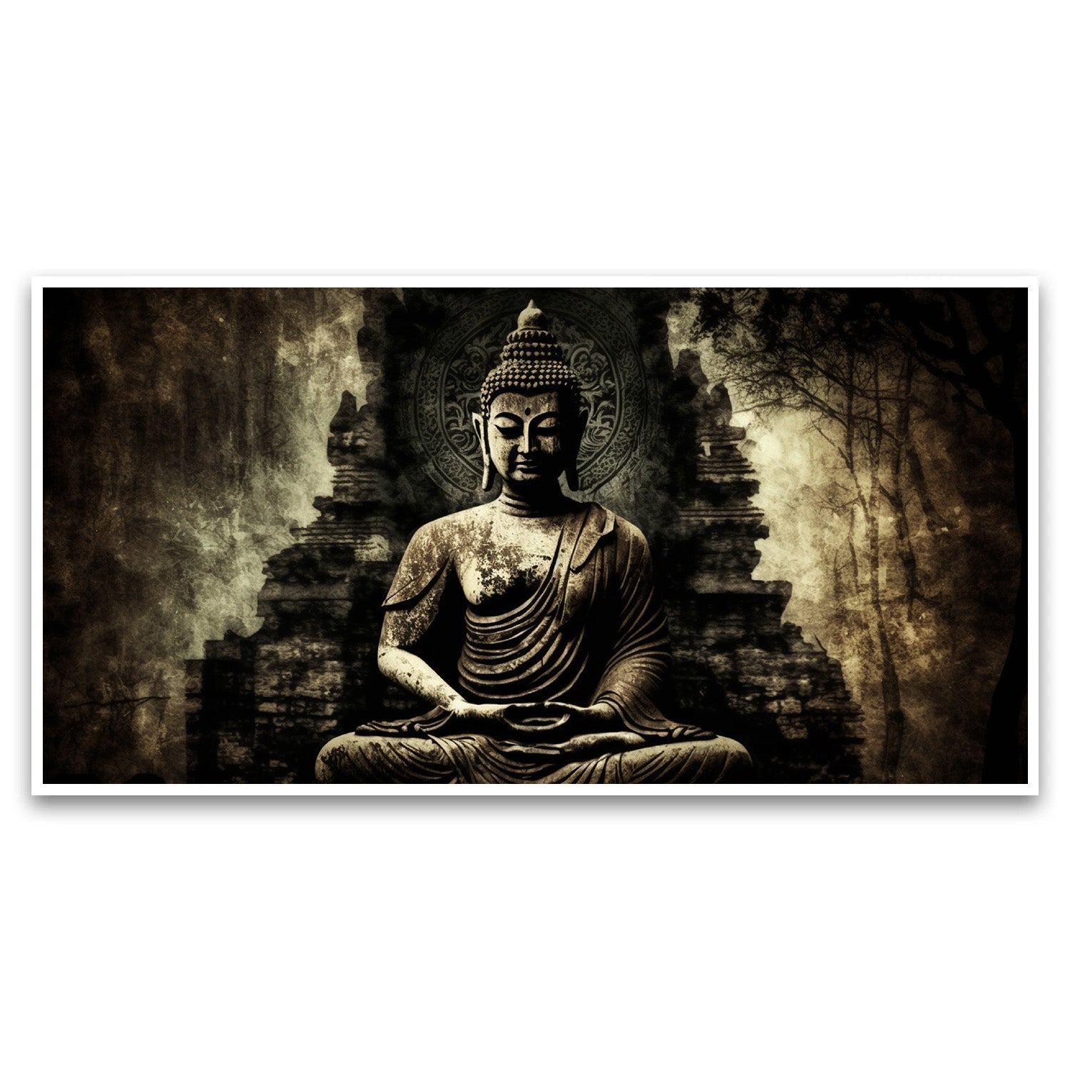 Buddha statue Canvas Wall Painting for Living Room, Bedroom, Office.