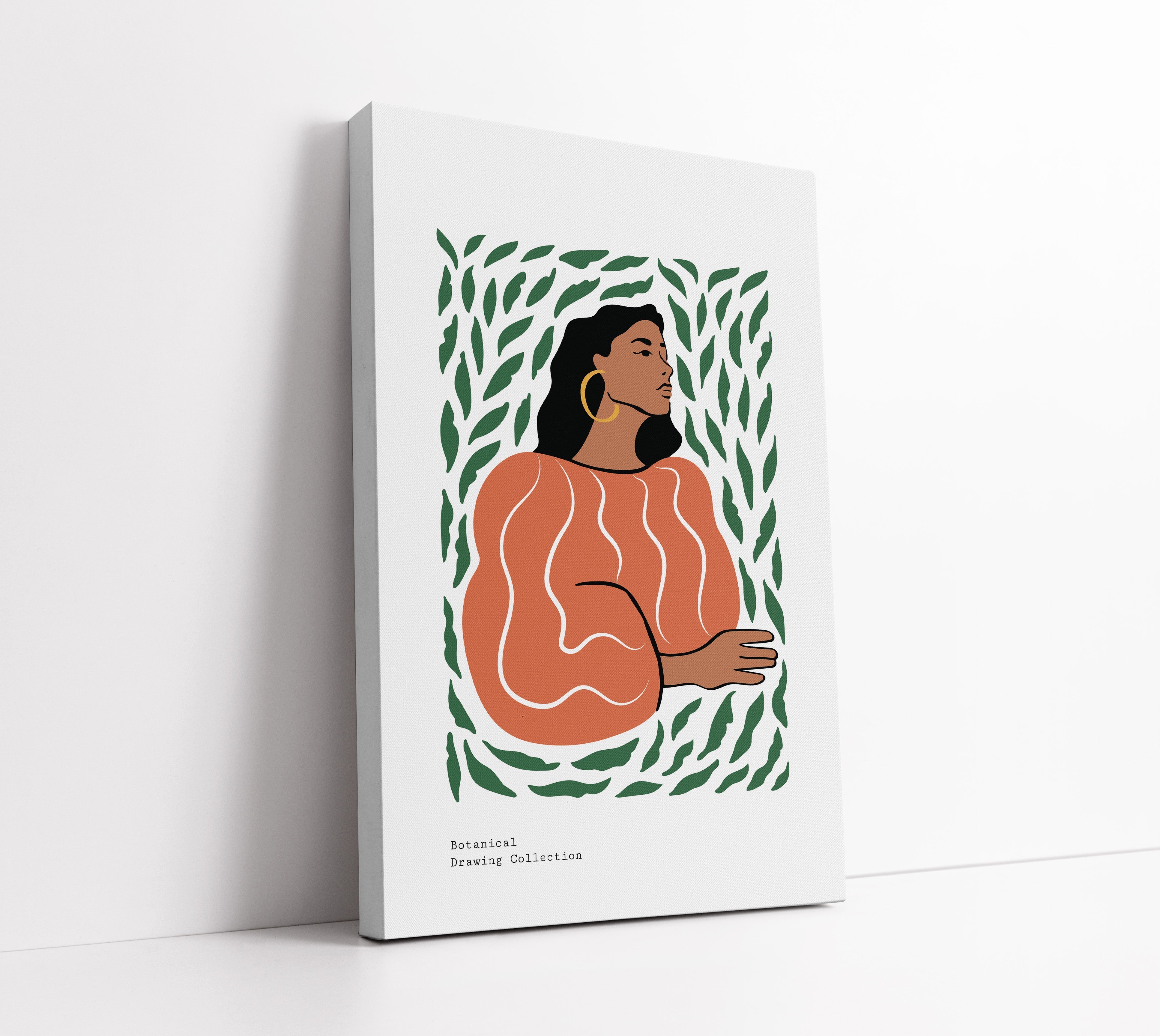 Botanical Femme Green Wall Art Print