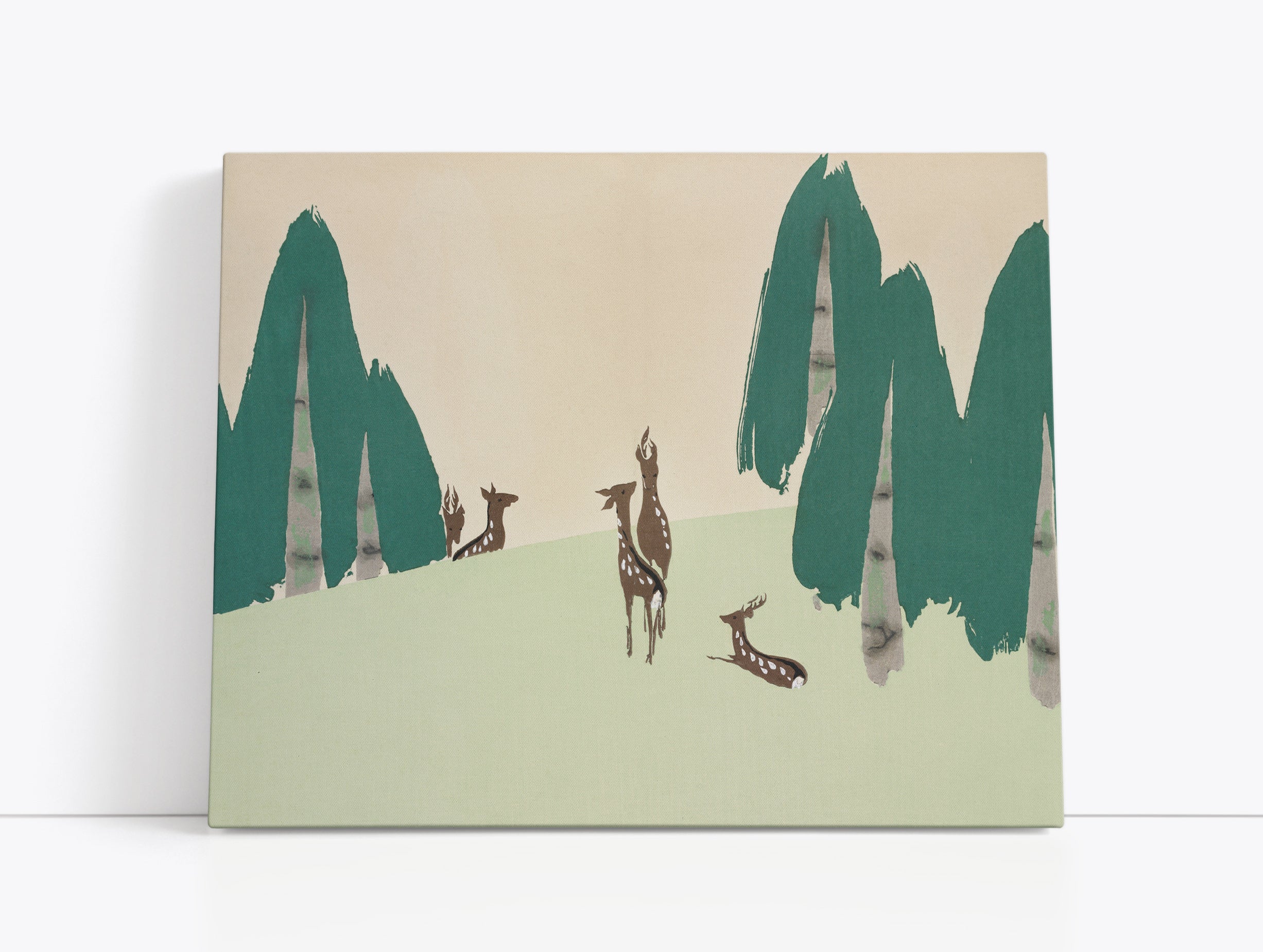 Deer from Momoyogusa – Flowers of a Hundred Generations (1909) by Kamisaka Sekka // Wall Art Print
