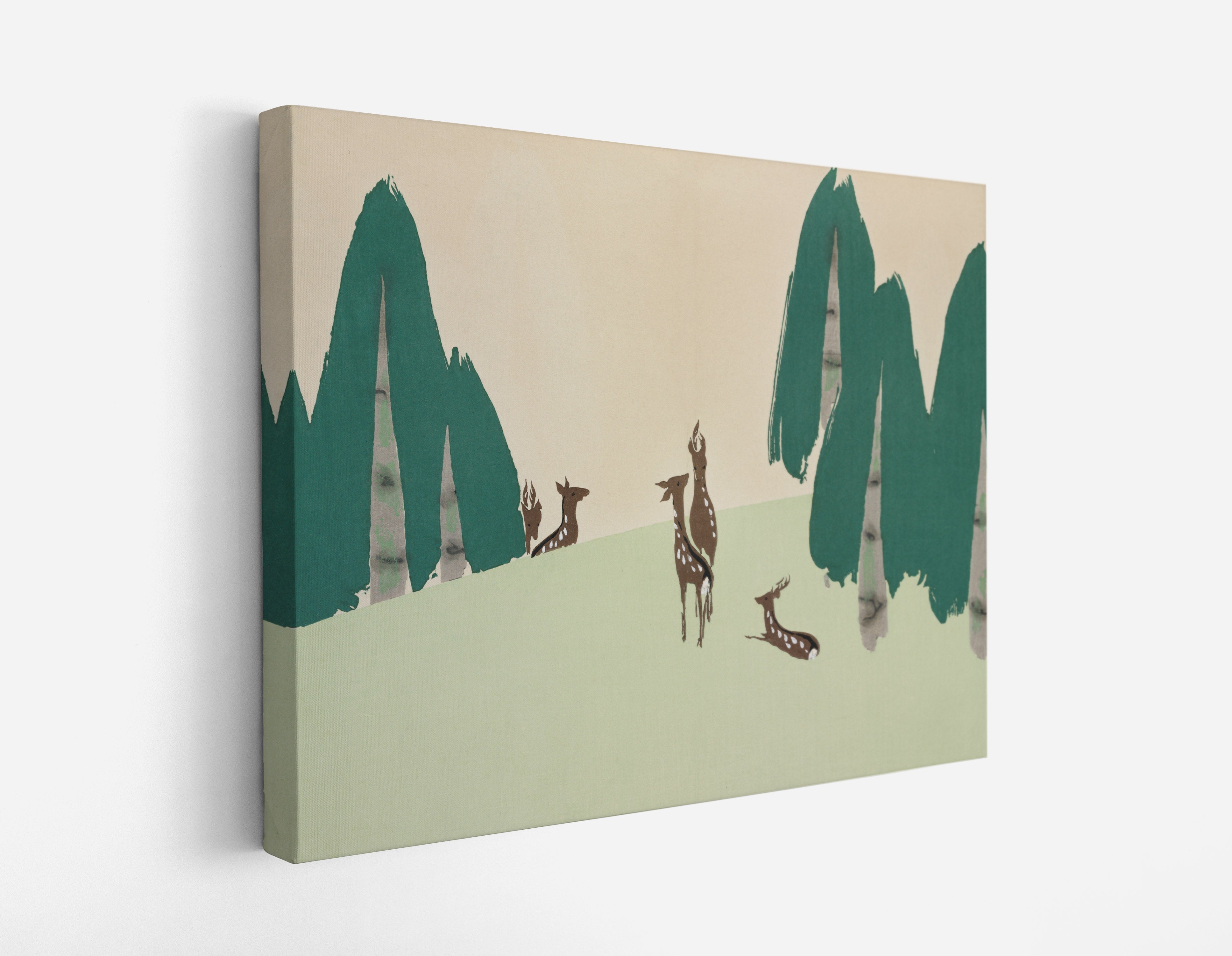 Deer from Momoyogusa – Flowers of a Hundred Generations (1909) by Kamisaka Sekka // Wall Art Print