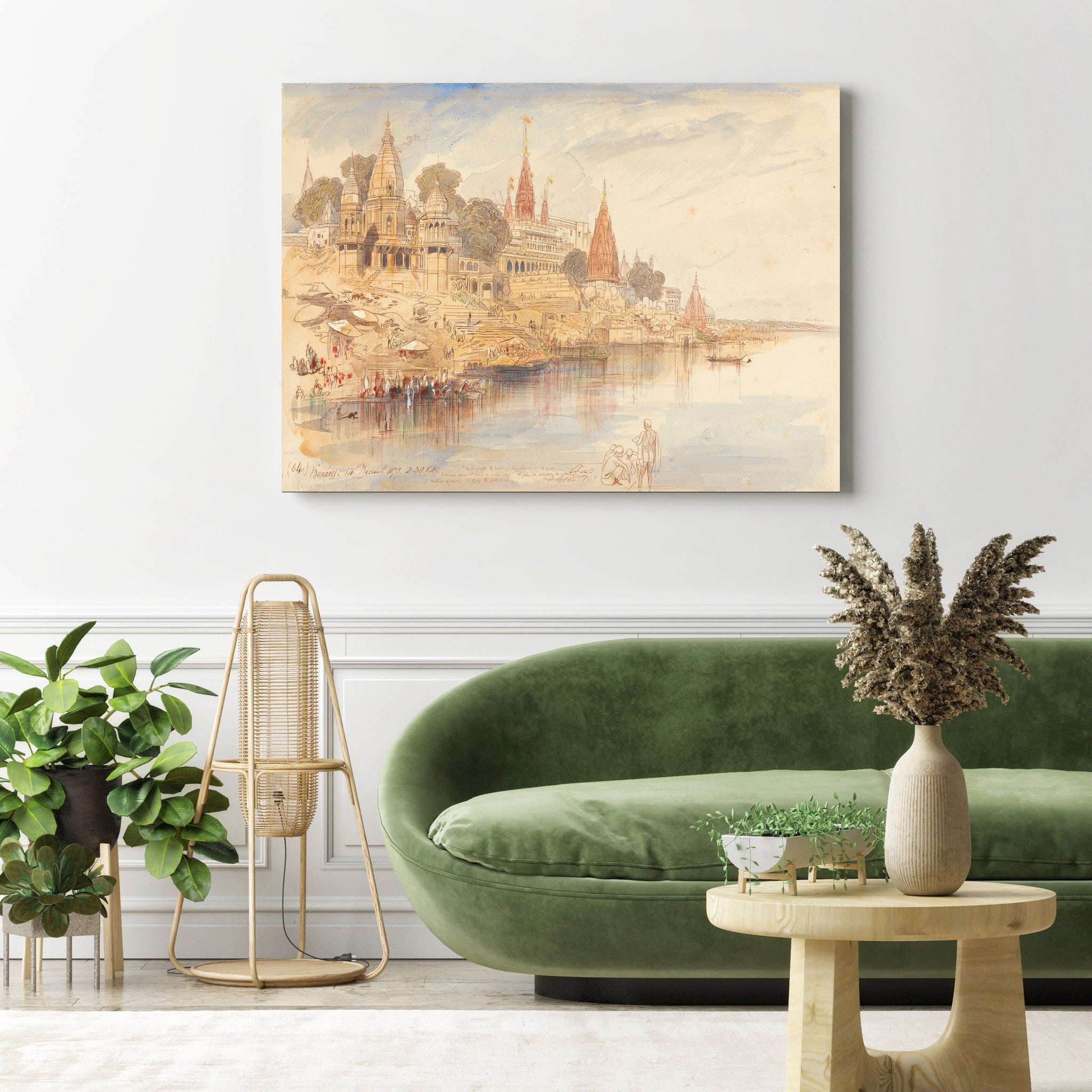 Benares by Edward Lear // Wall Art Print