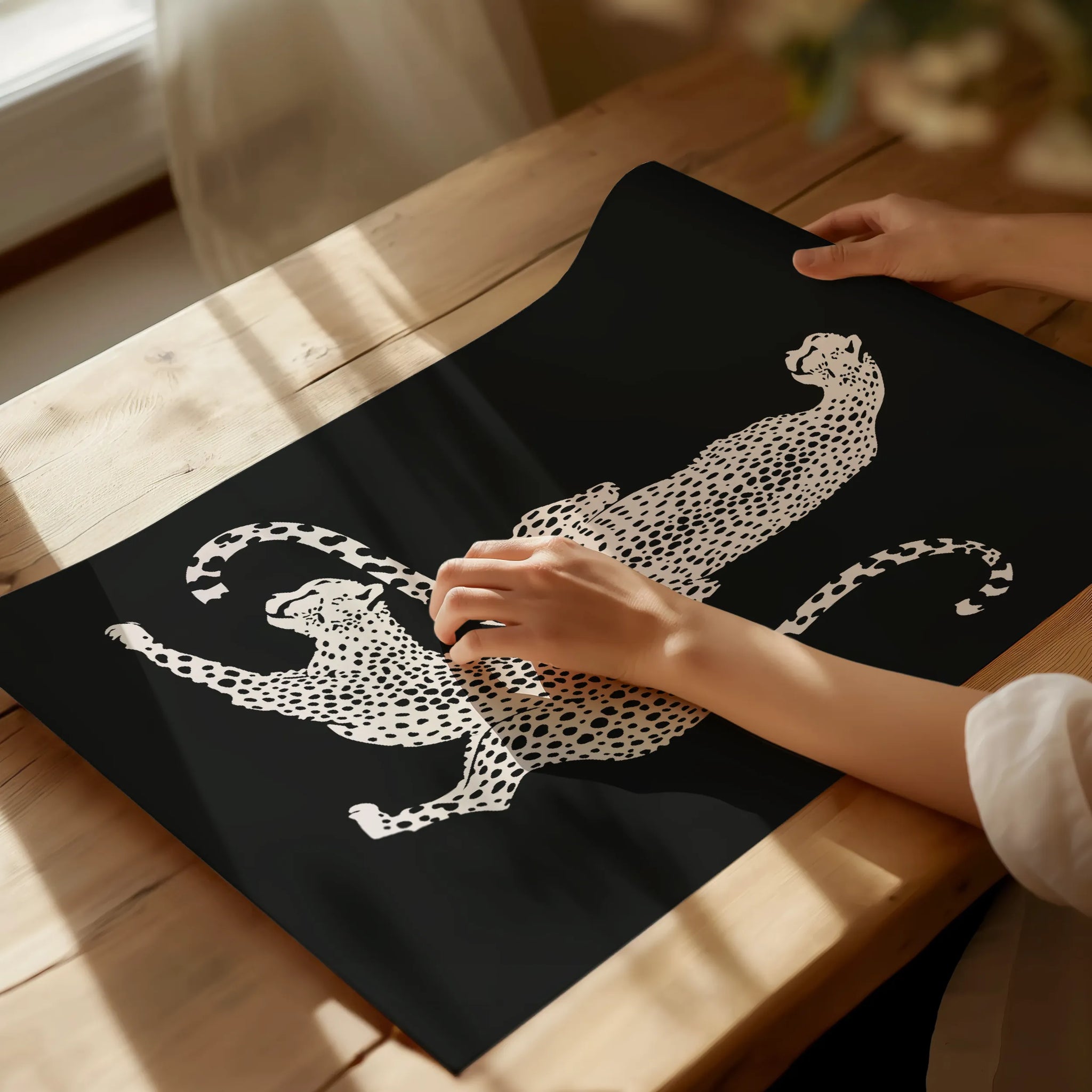 Black And White Leopard Modern Wall Art Wall Frame