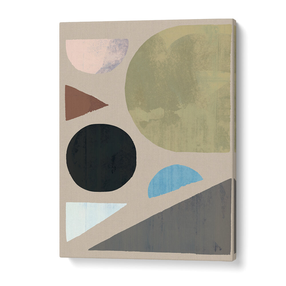 ABSTRACT SHAPES IN MUTED TONES I , GEOMETRIC ART PRINTS