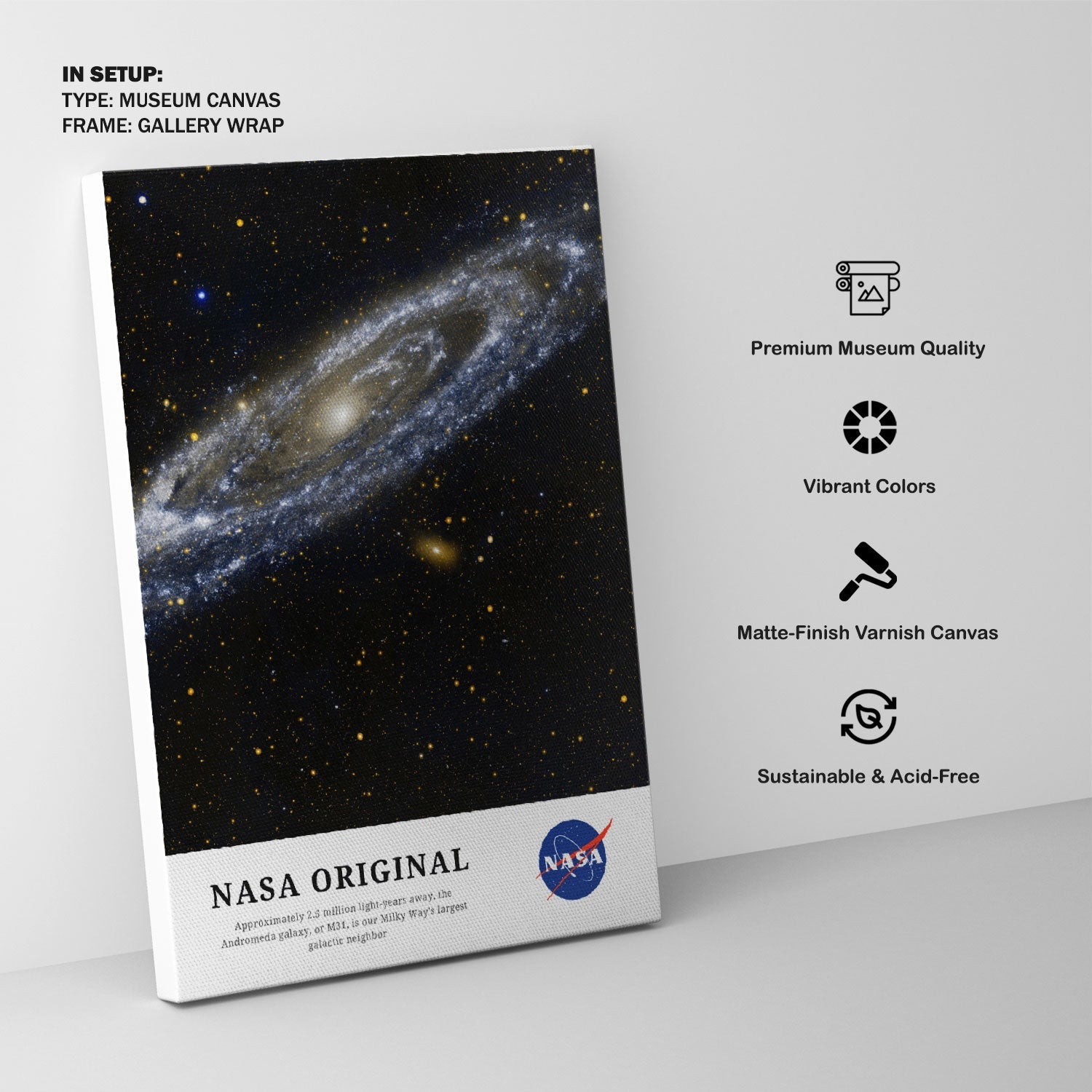 Andromeda-Largest Neighbor Galaxy, NASA Art Posters