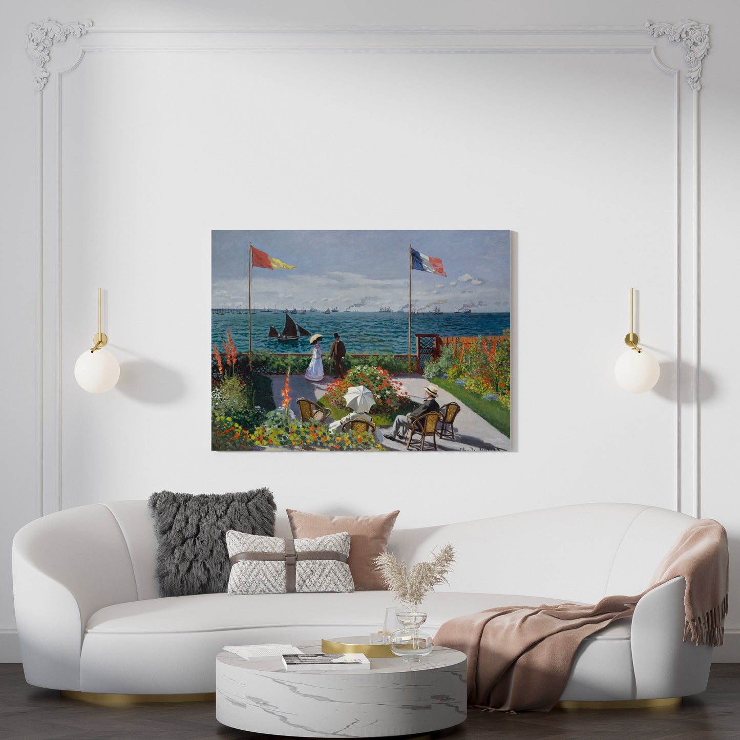Claude Monet's Garden at Sainte-Adresse // Wall Art Print