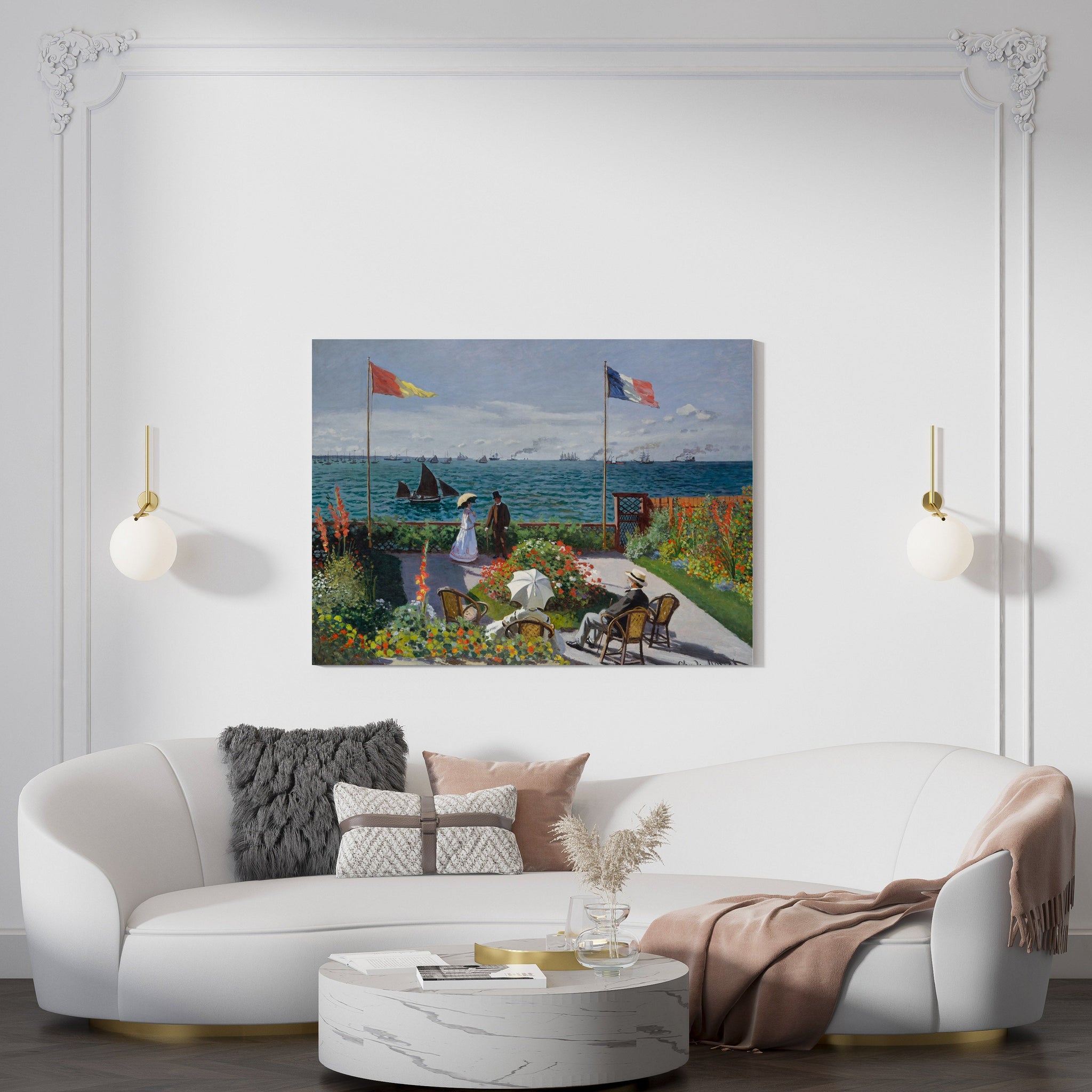 Claude Monet's Garden at Sainte-Adresse // Wall Art Print