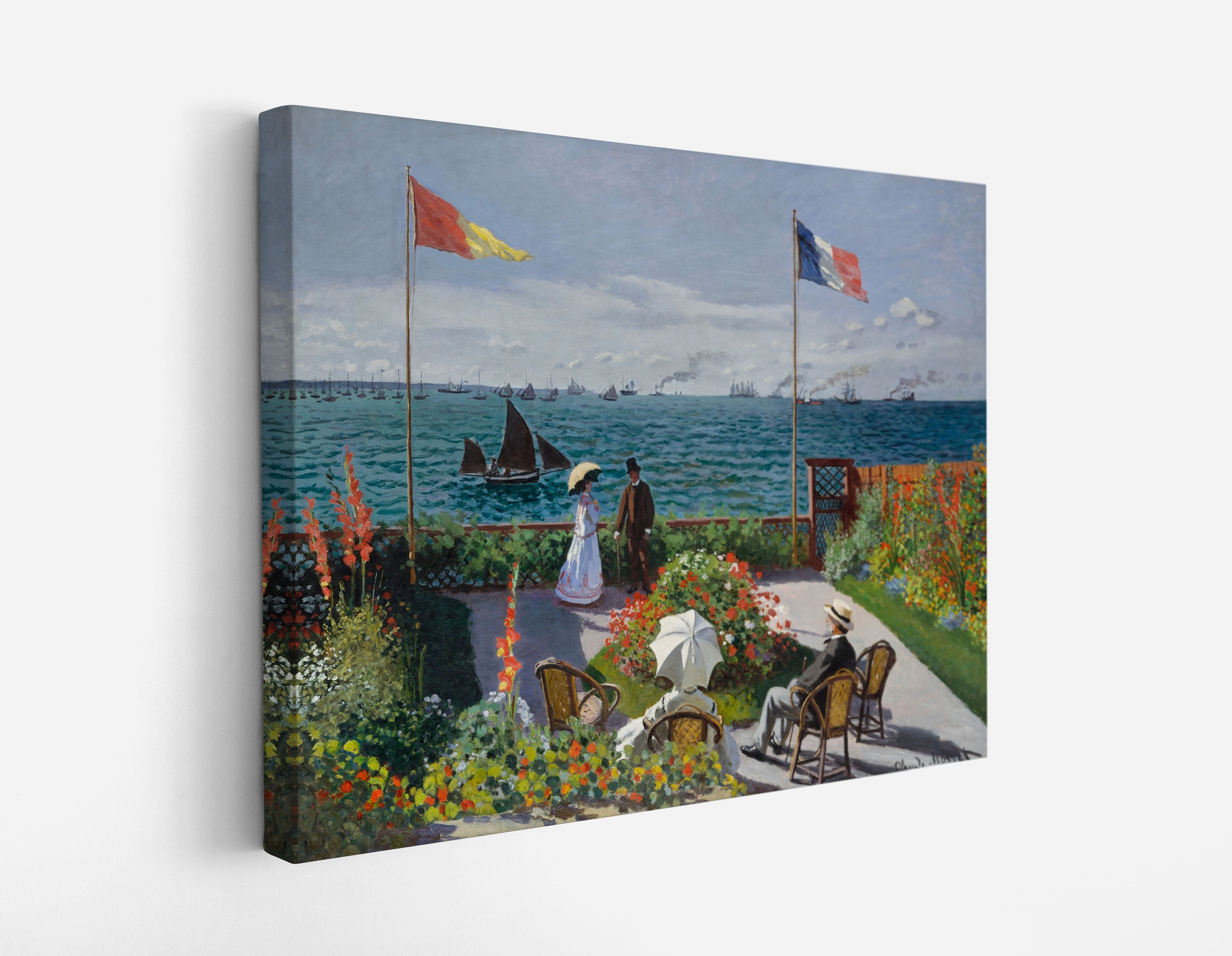 Claude Monet's Garden at Sainte-Adresse // Wall Art Print