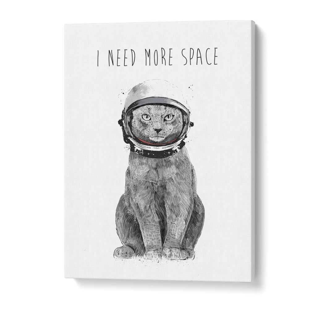 Whimsical cat in an astronaut helmet with