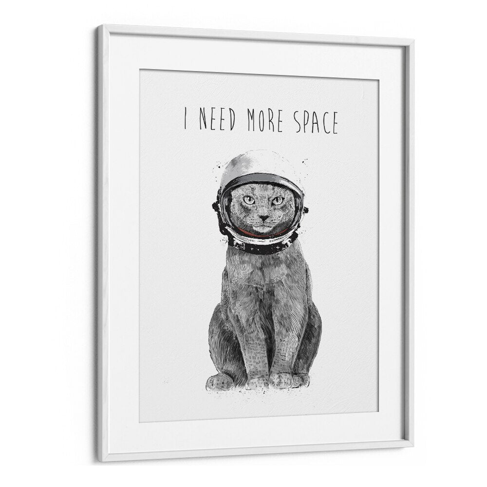 Whimsical astronaut cat artwork,