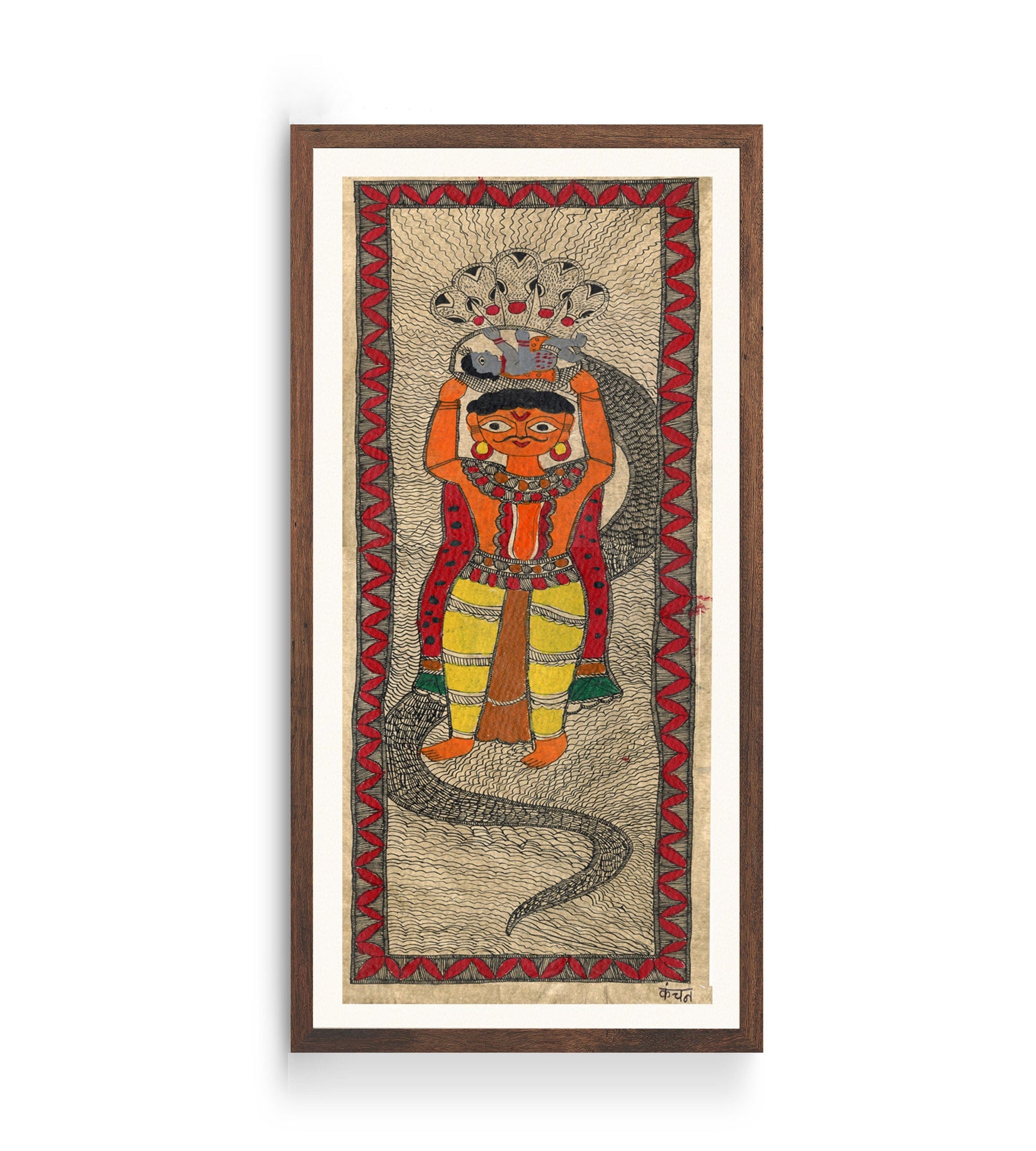 Birth of Krishna Madhubani Painting