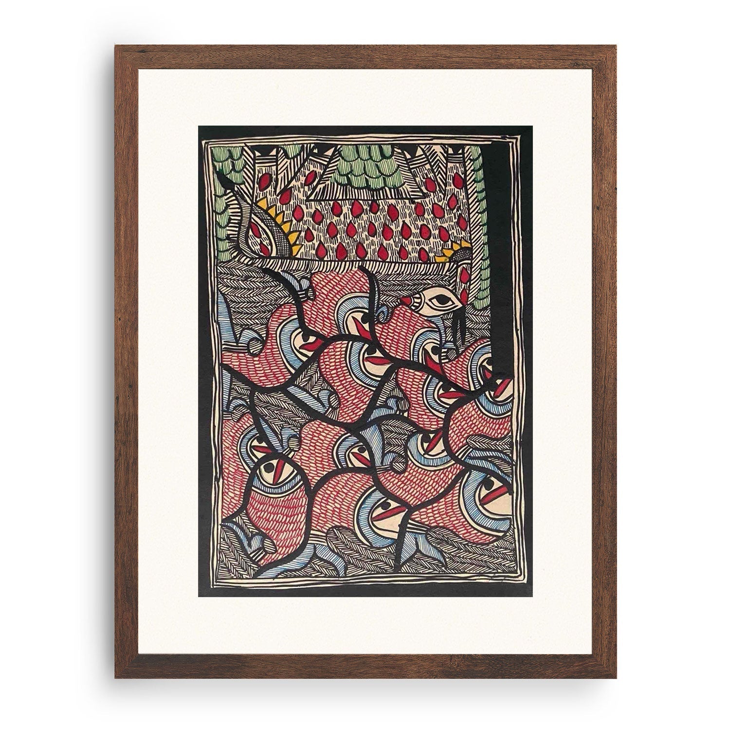 Fish rass , Madhubani Art, Madhubani Painting