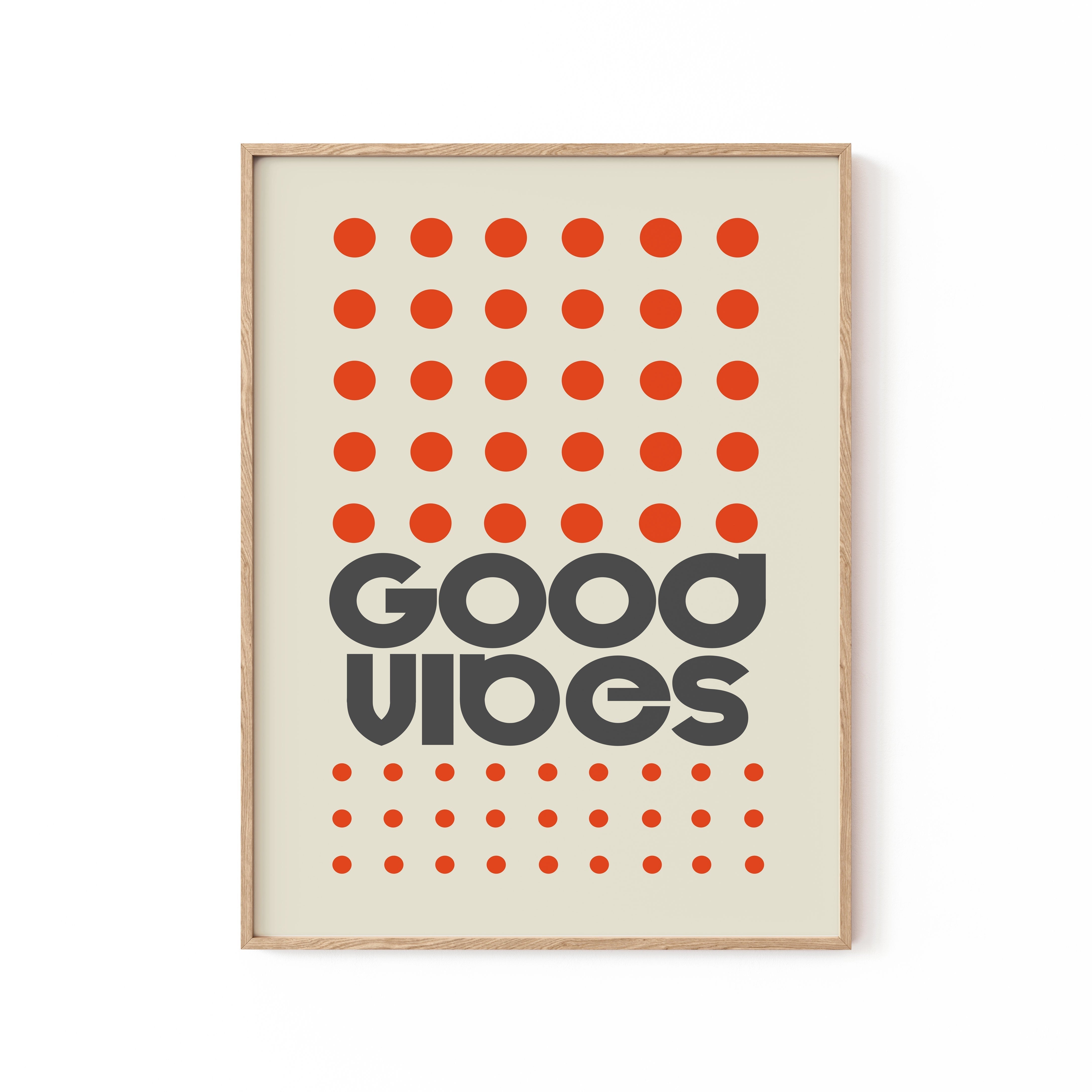 Good Vibes Orange, Motivational Poster