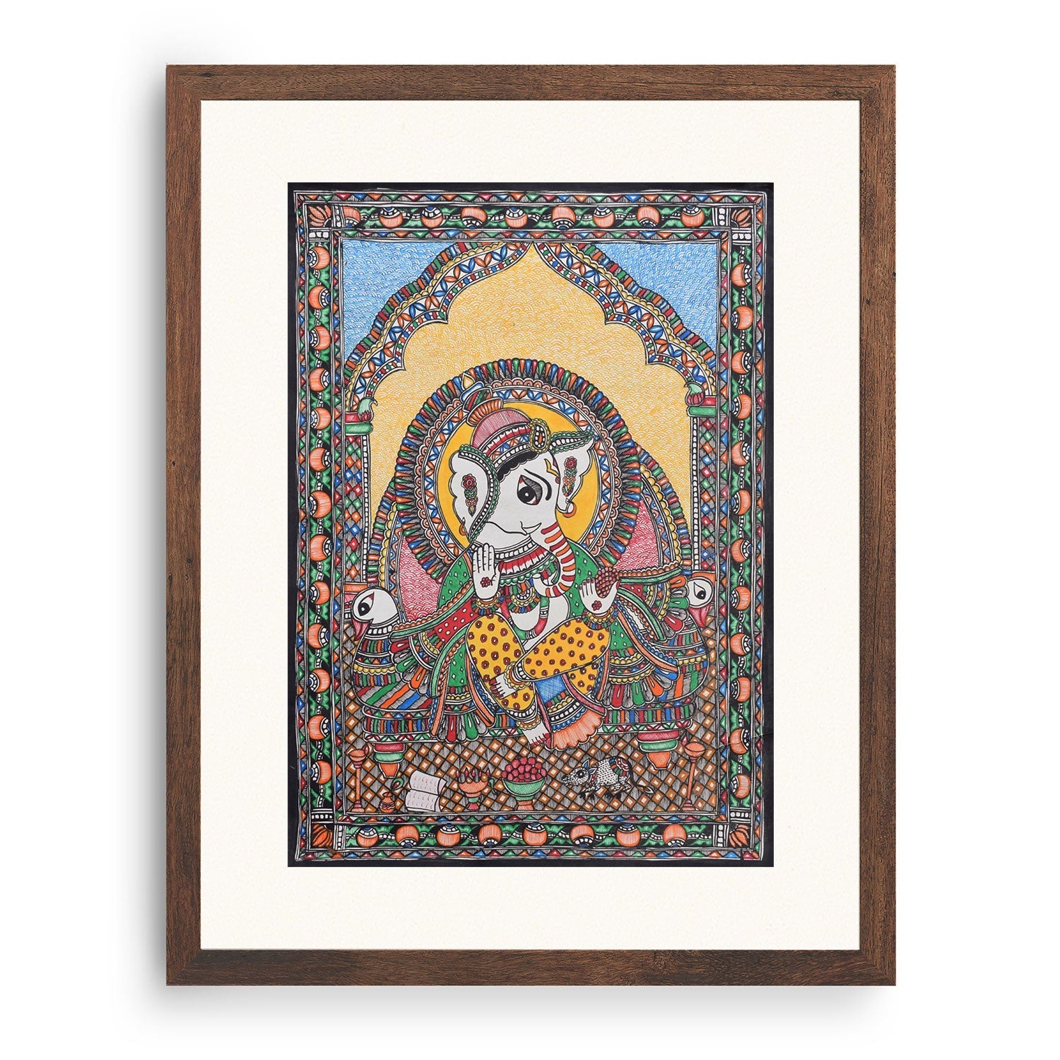 Lord Ganesha Madhubani Painting, Madhubani Art, Madhubani Painting