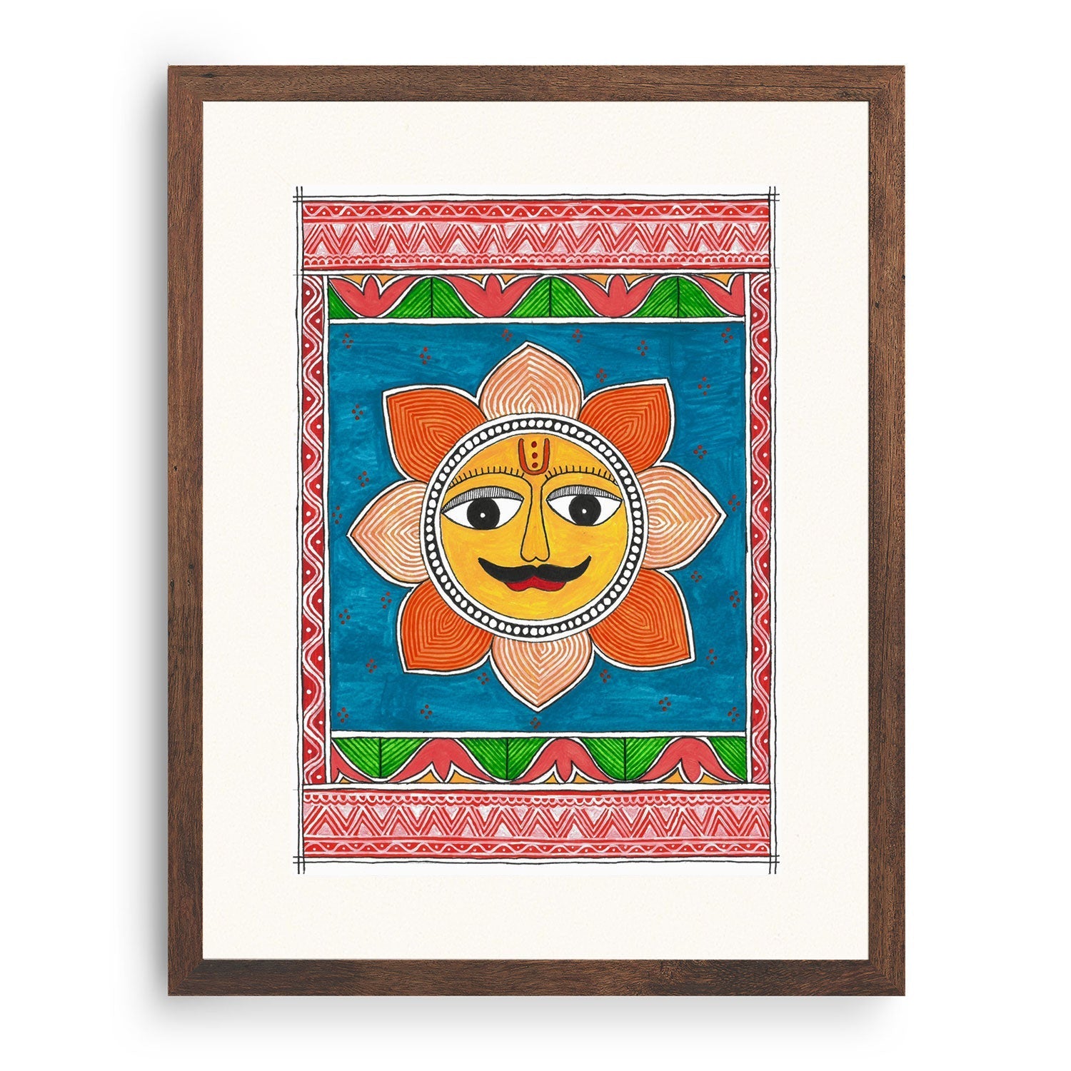 Surya Painting Madhubani, Madhubani Art, Madhubani Painting