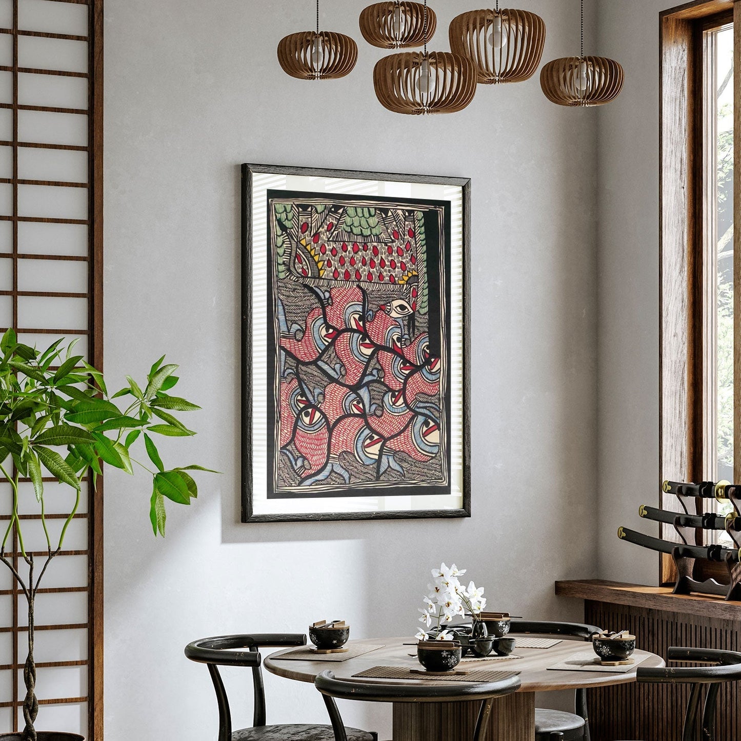 Fish rass , Madhubani Art, Madhubani Painting