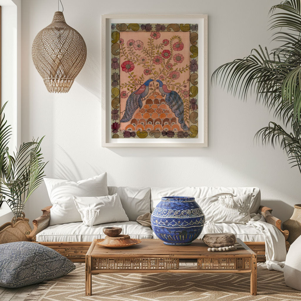 Madhubani Peacock Artwork