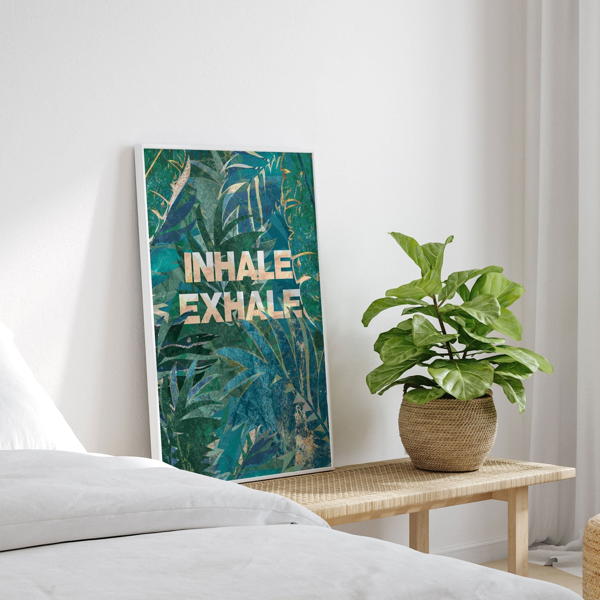Yoga Jungle Typography, Motivational Poster