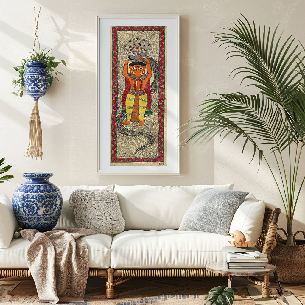 Birth of Krishna Madhubani Painting