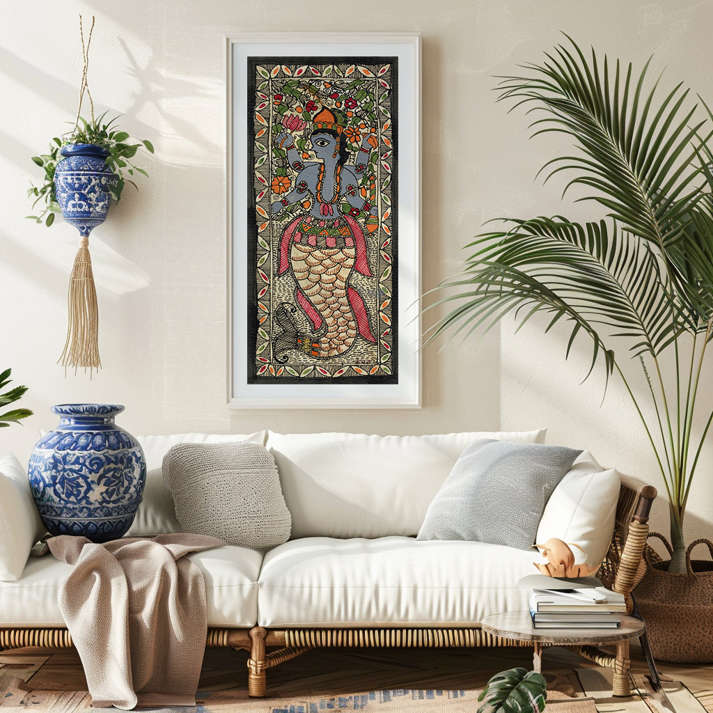 Krishna Madhubani Painting