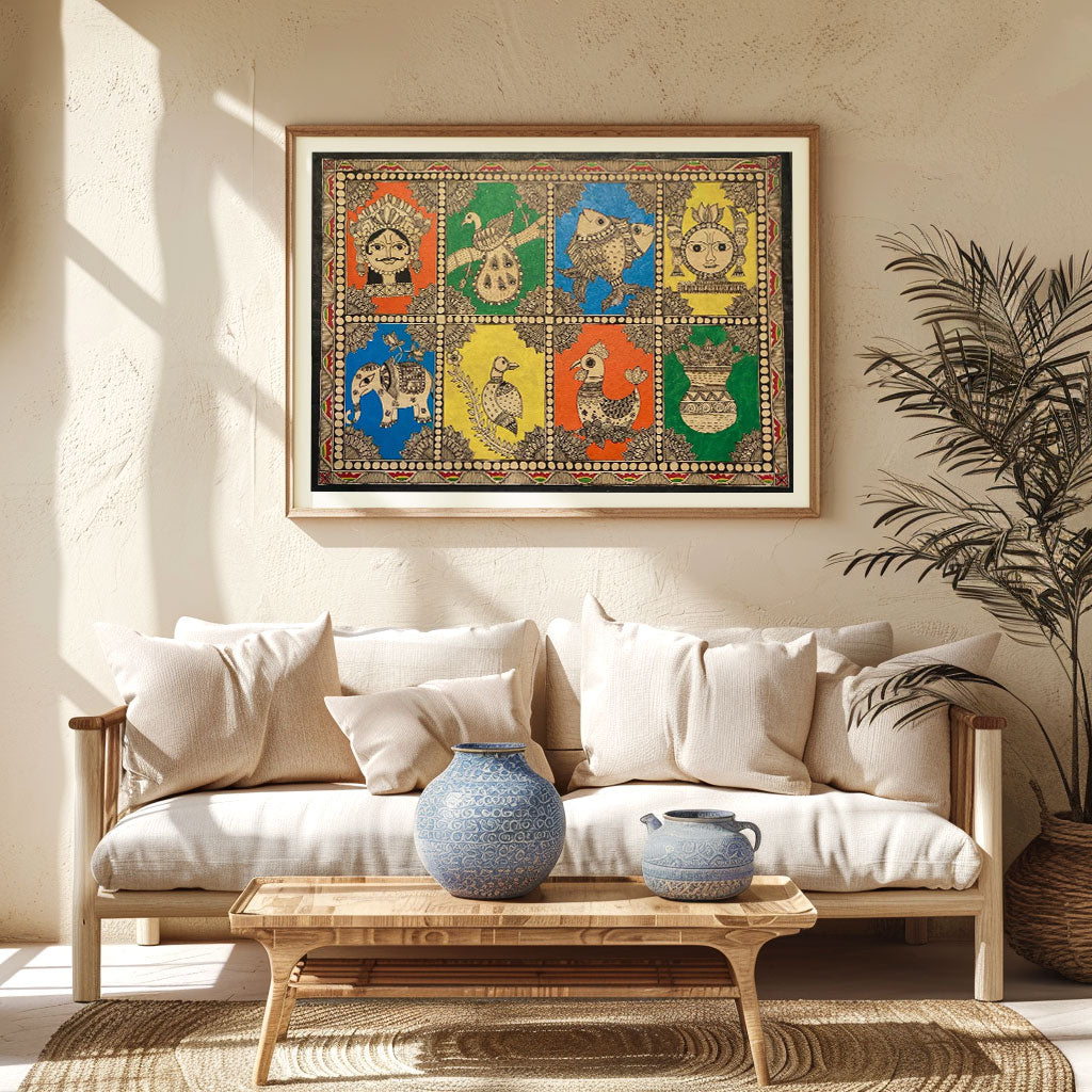 Mix of Madhubani, Madhubani Art, Madhubani Painting