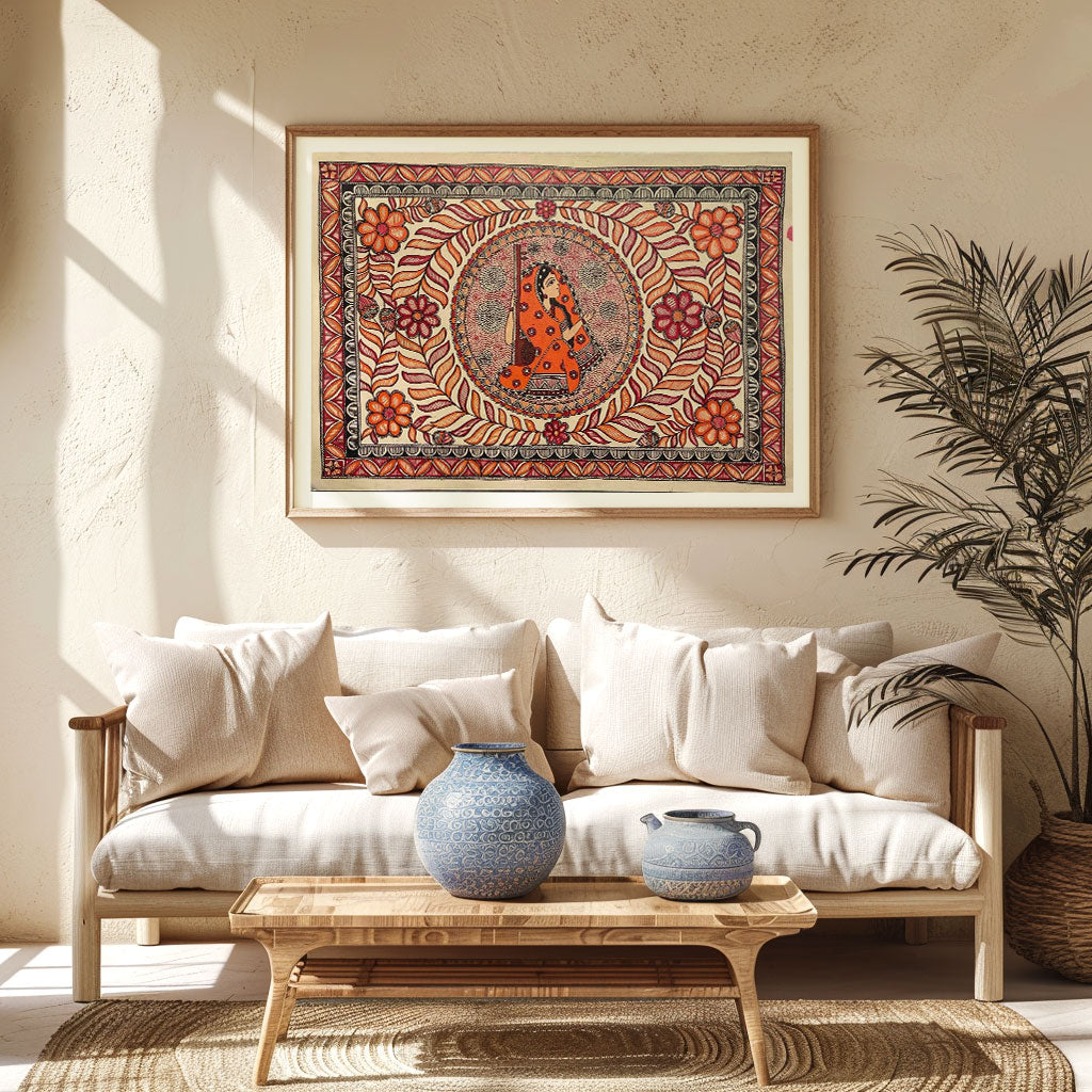 Meera krishna madhubani, Madhubani Art, Madhubani Painting