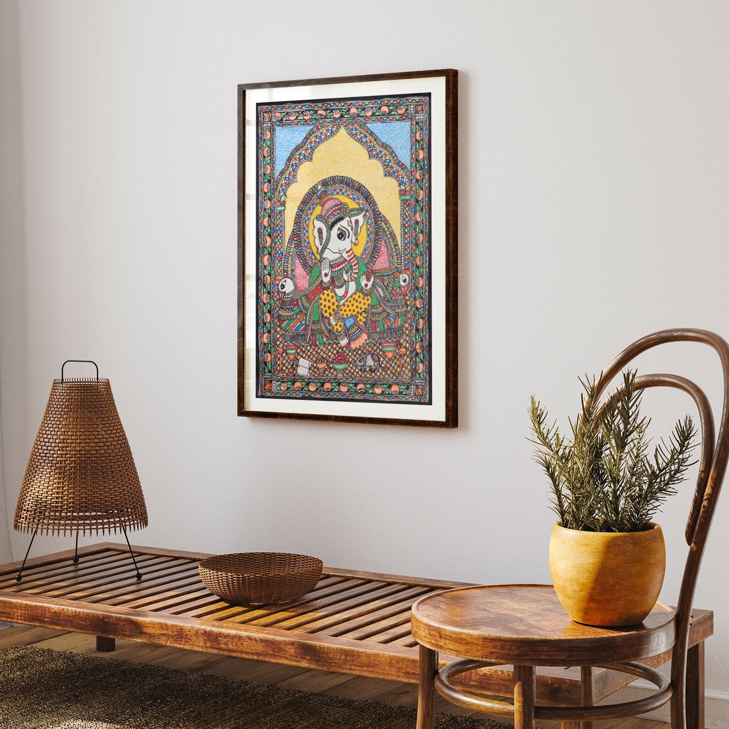 Lord Ganesha Madhubani Painting, Madhubani Art, Madhubani Painting