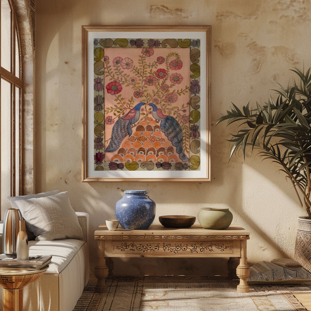 Madhubani Peacock Artwork