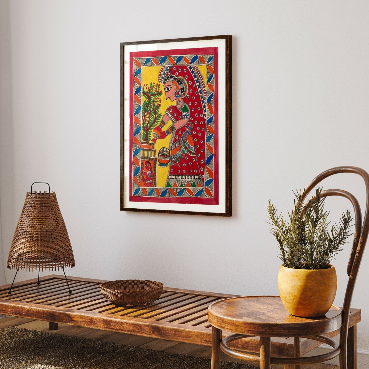 Tulsi pujan, Madhubani Art, Madhubani Painting