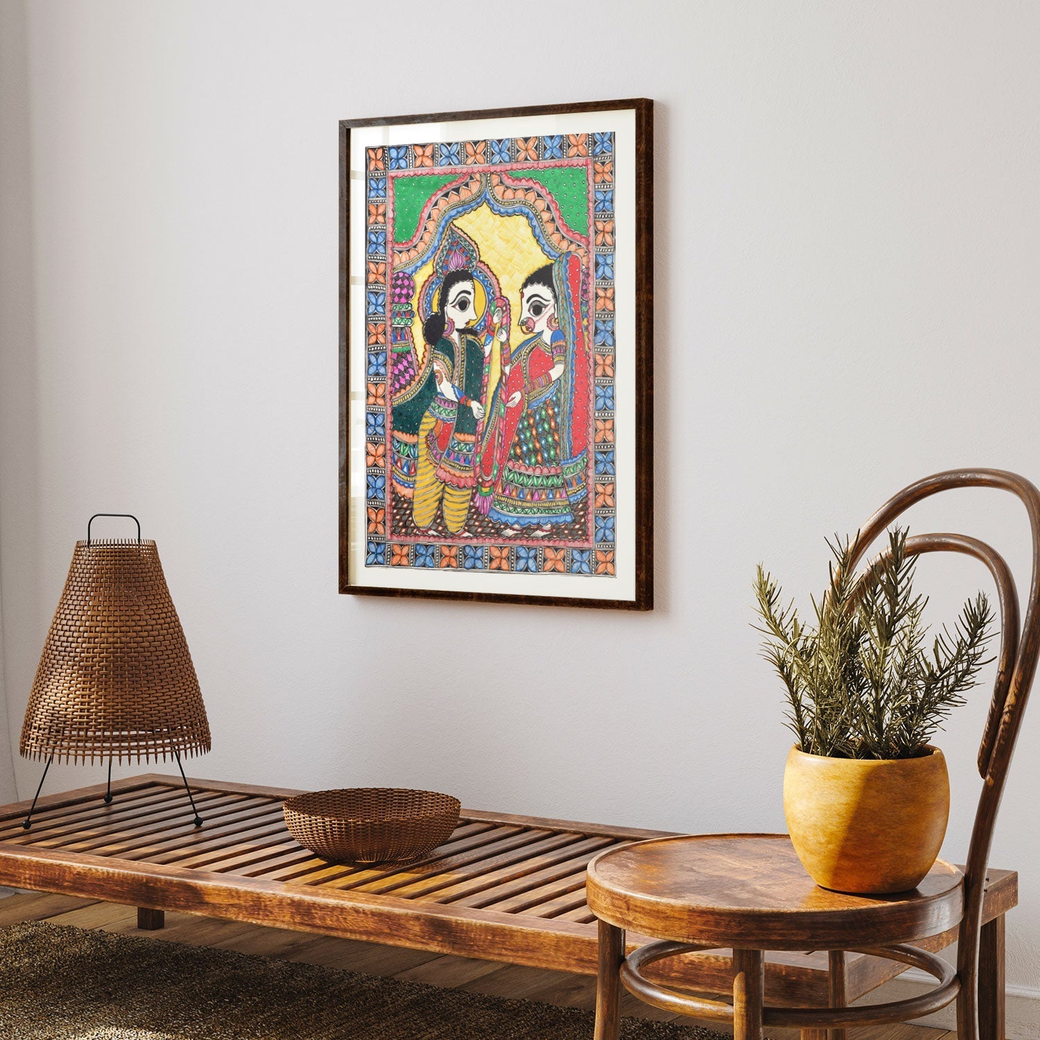 Sitaram jaimala Madhubani Painting, Madhubani Art, Madhubani Painting