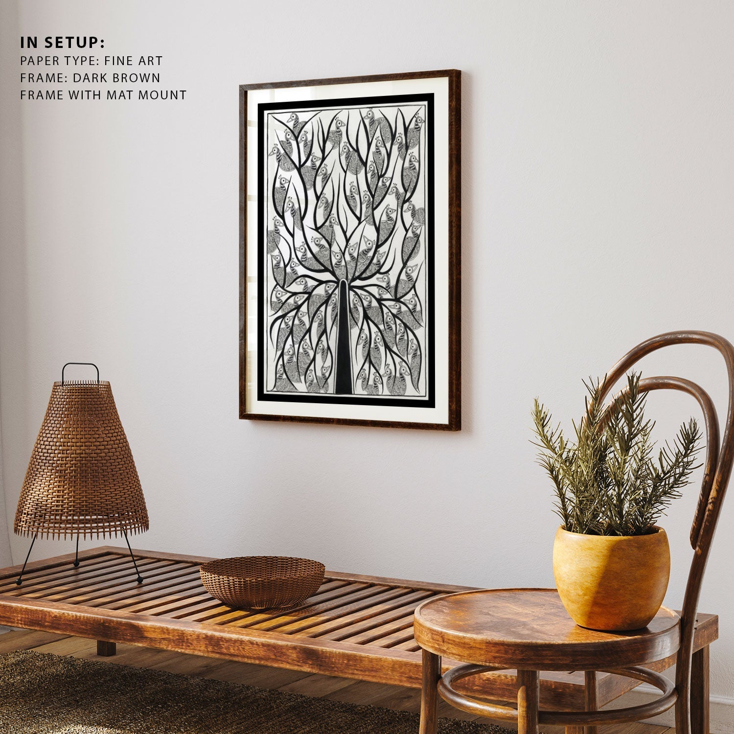 The Tree of wings Madhubani Painting