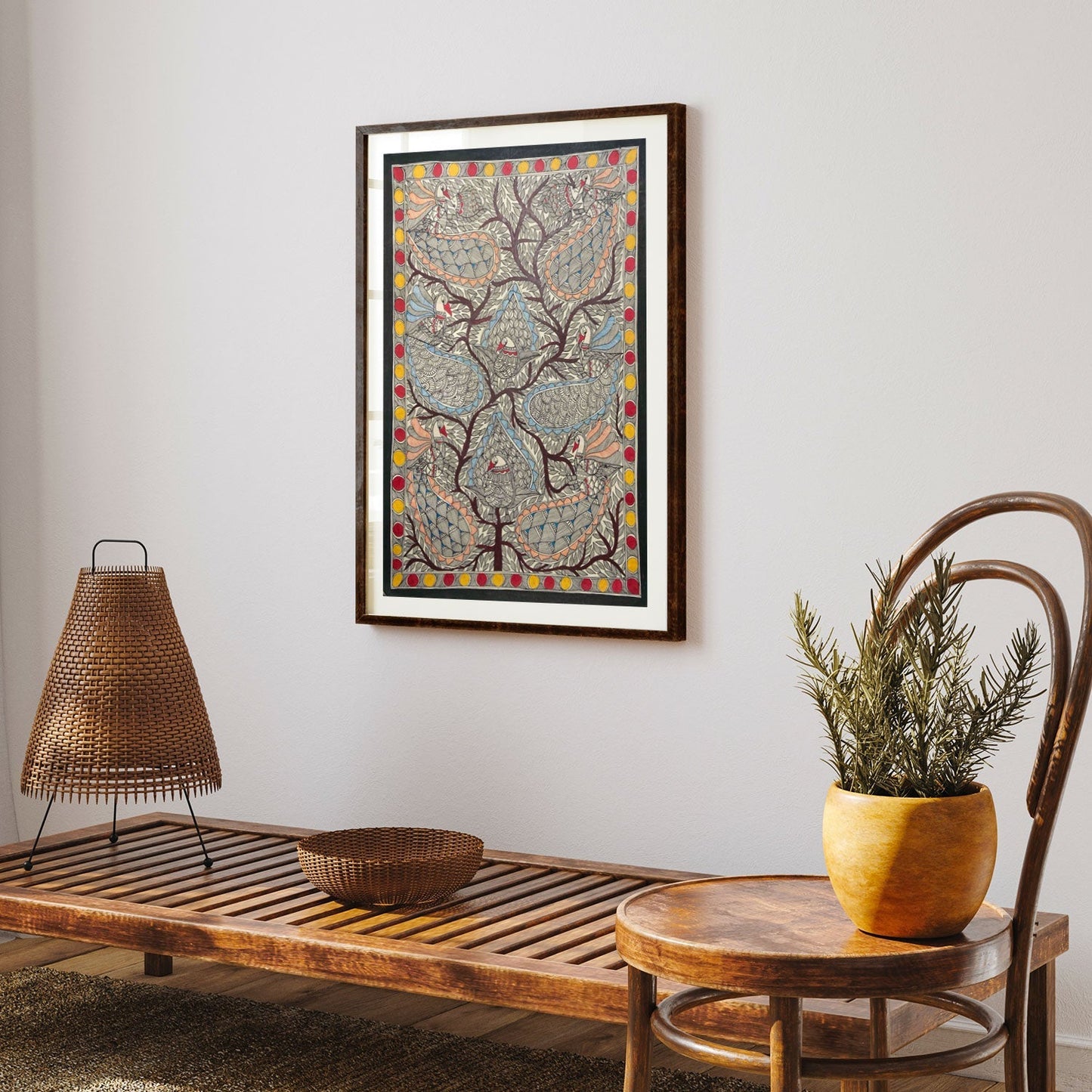 Morr ka Rass(Peacock Art), Madhubani Art, Madhubani Painting