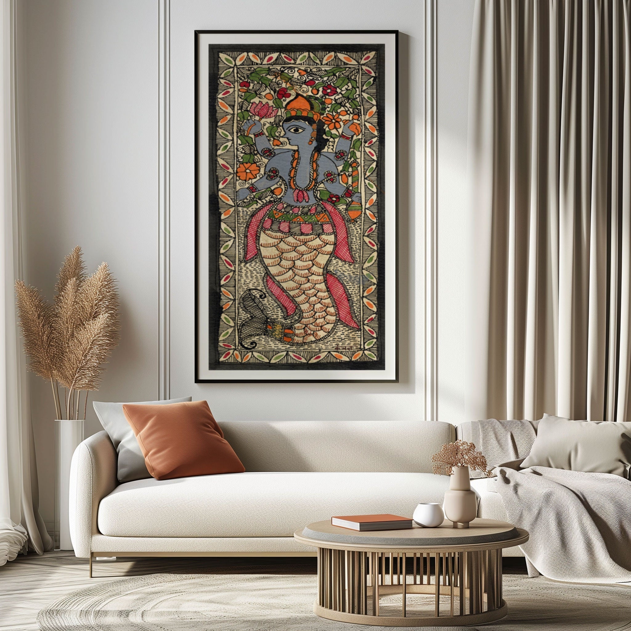 Krishna Madhubani Painting