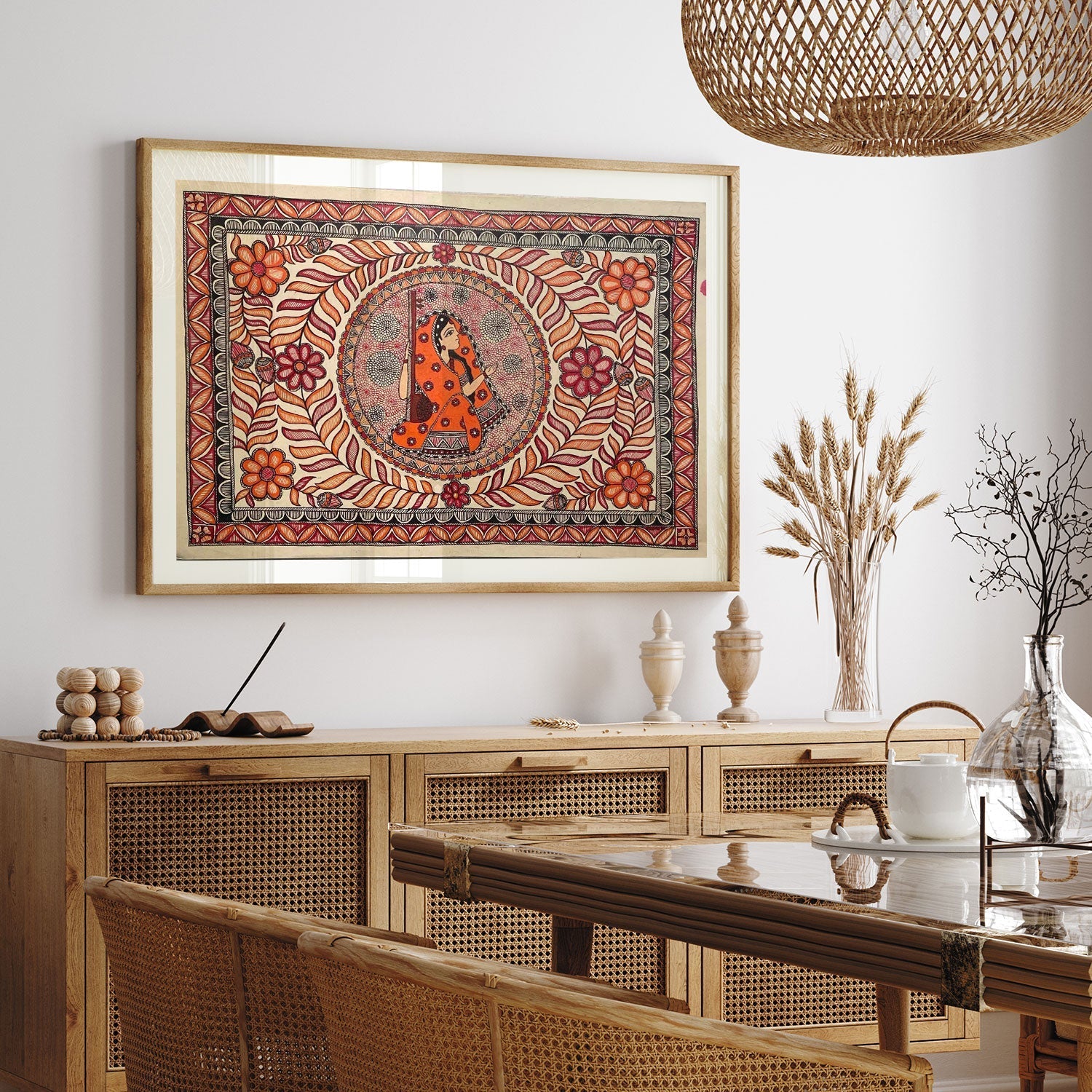 Meera krishna madhubani, Madhubani Art, Madhubani Painting