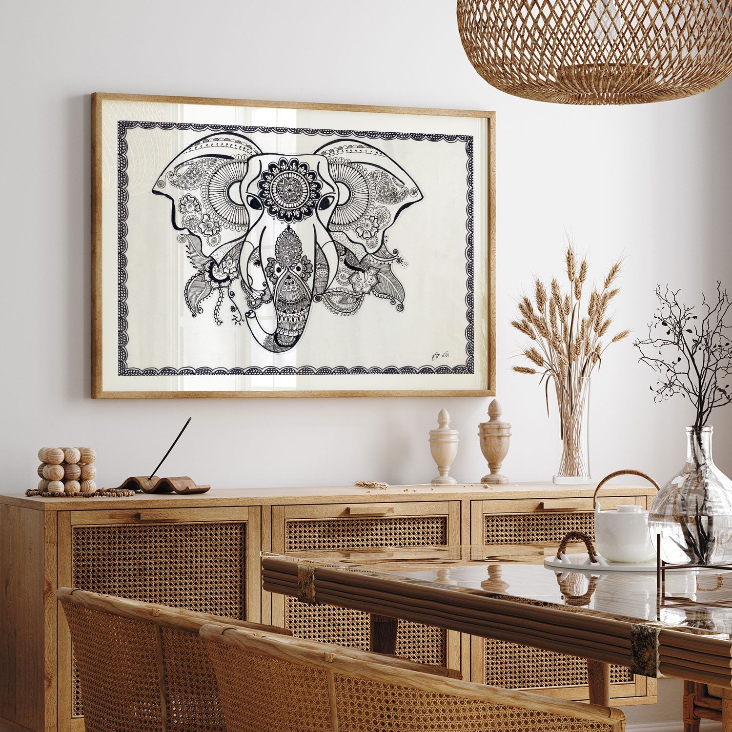 Elephant Madhubani Painting