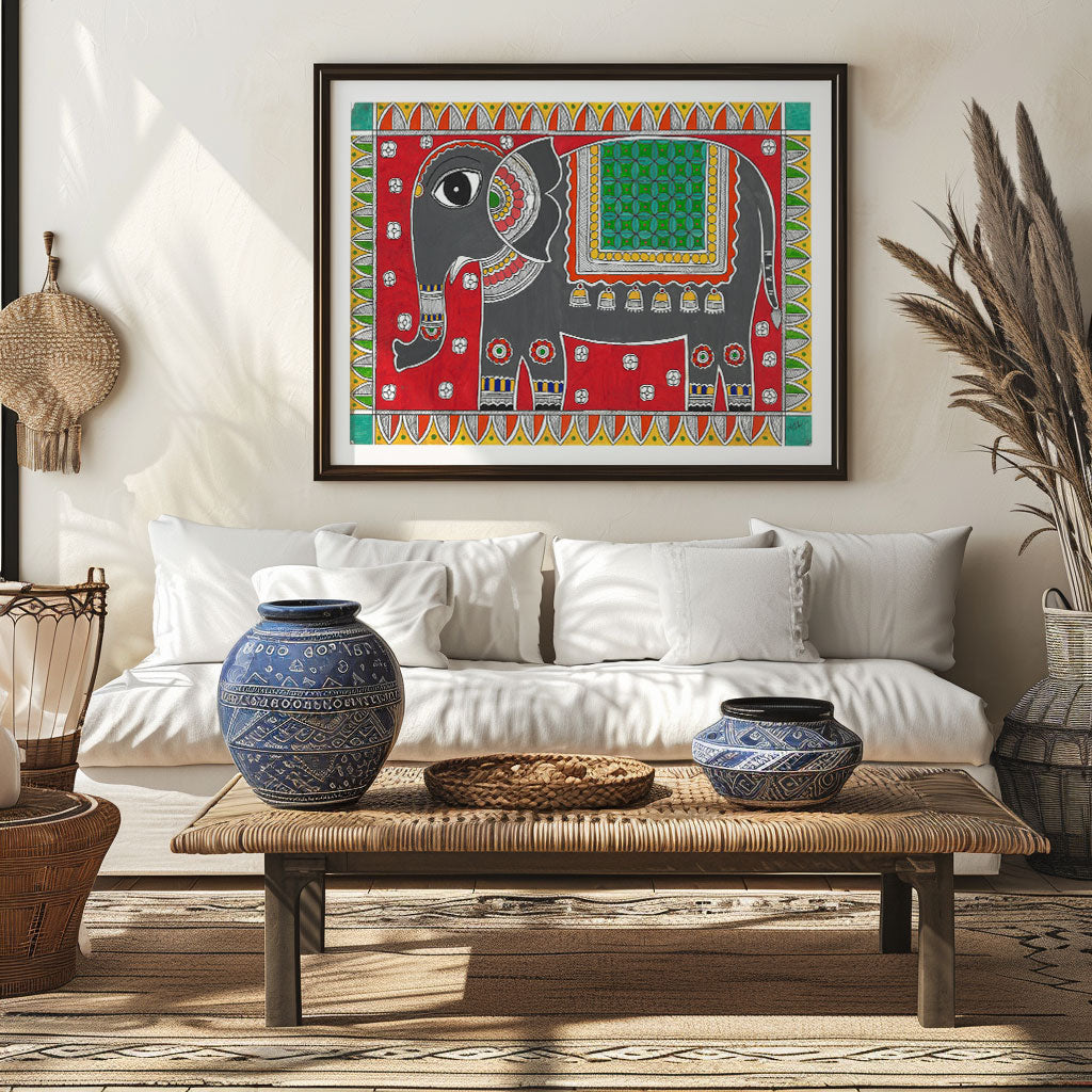 Madhubani Elephant, Madhubani Art, Madhubani Painting