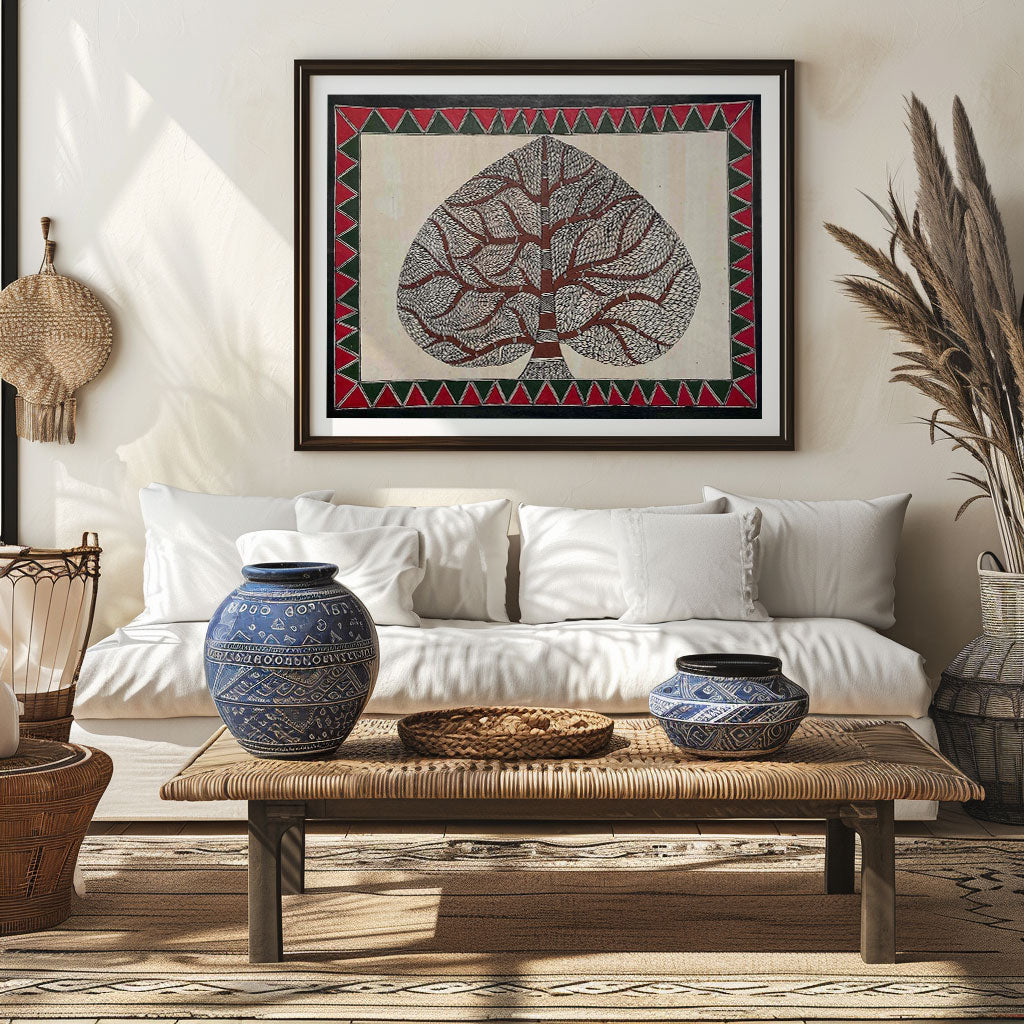 Banyan tree, Madhubani Art, Madhubani Painting