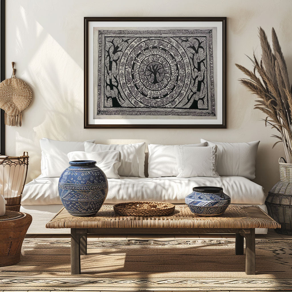 Tree Art, Madhubani Art, Madhubani Painting