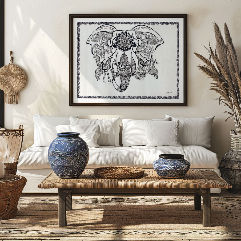 Elephant Madhubani Painting