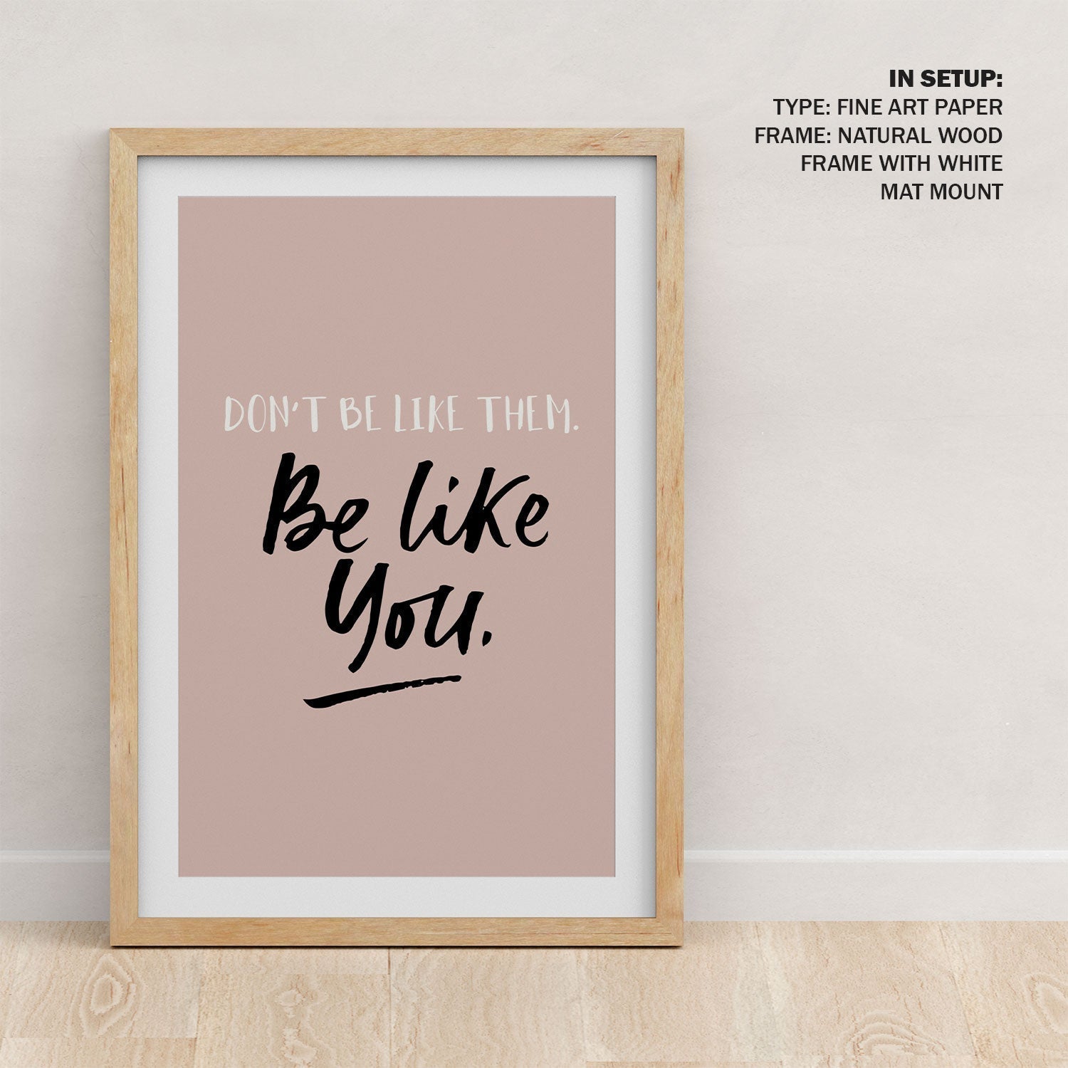 Be like you, Motivational Posters