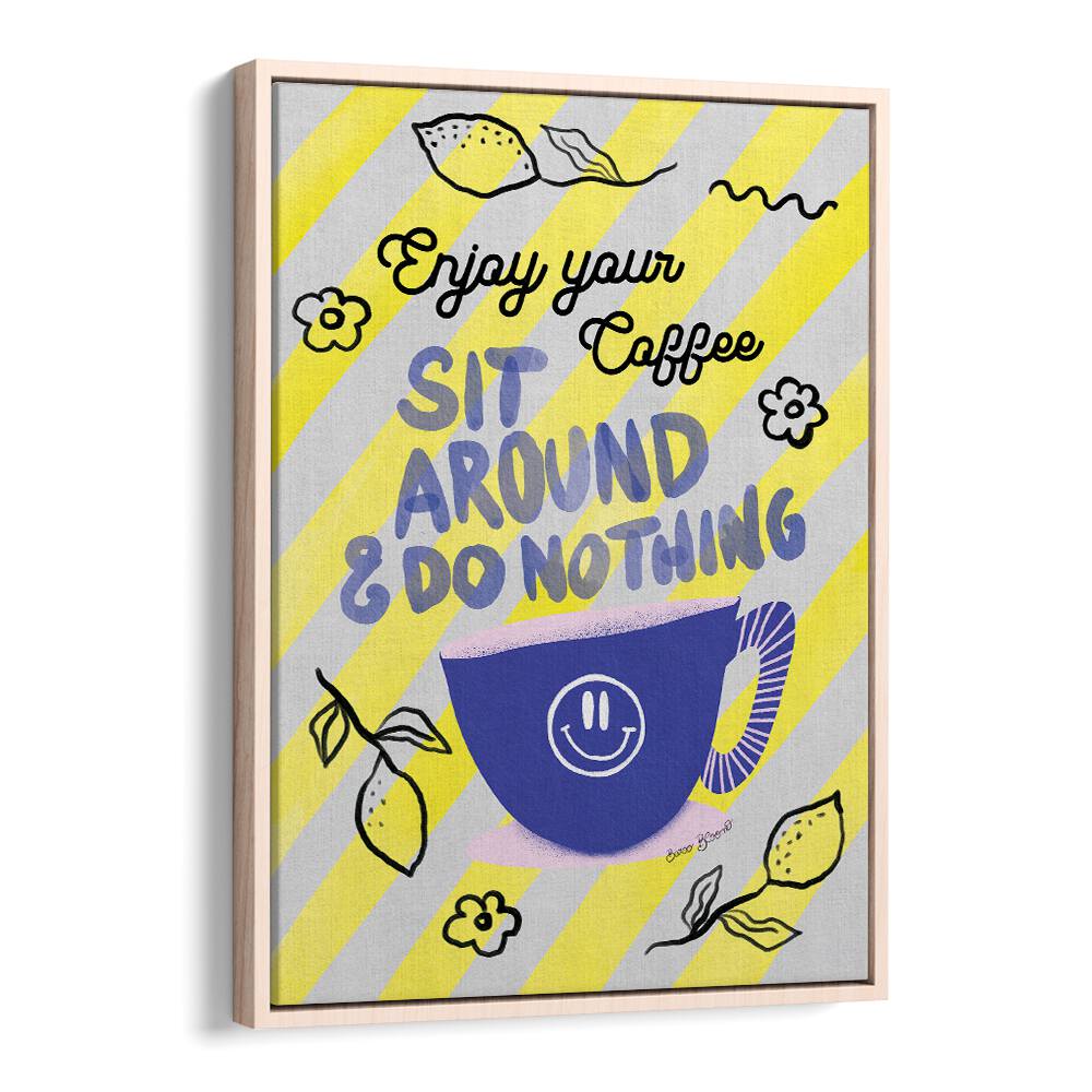 Bright and cheerful ENJOY COFFEE, QUOTES AND TYPOGRAPHY POSTERS perfect for coffee loversโ spaces.