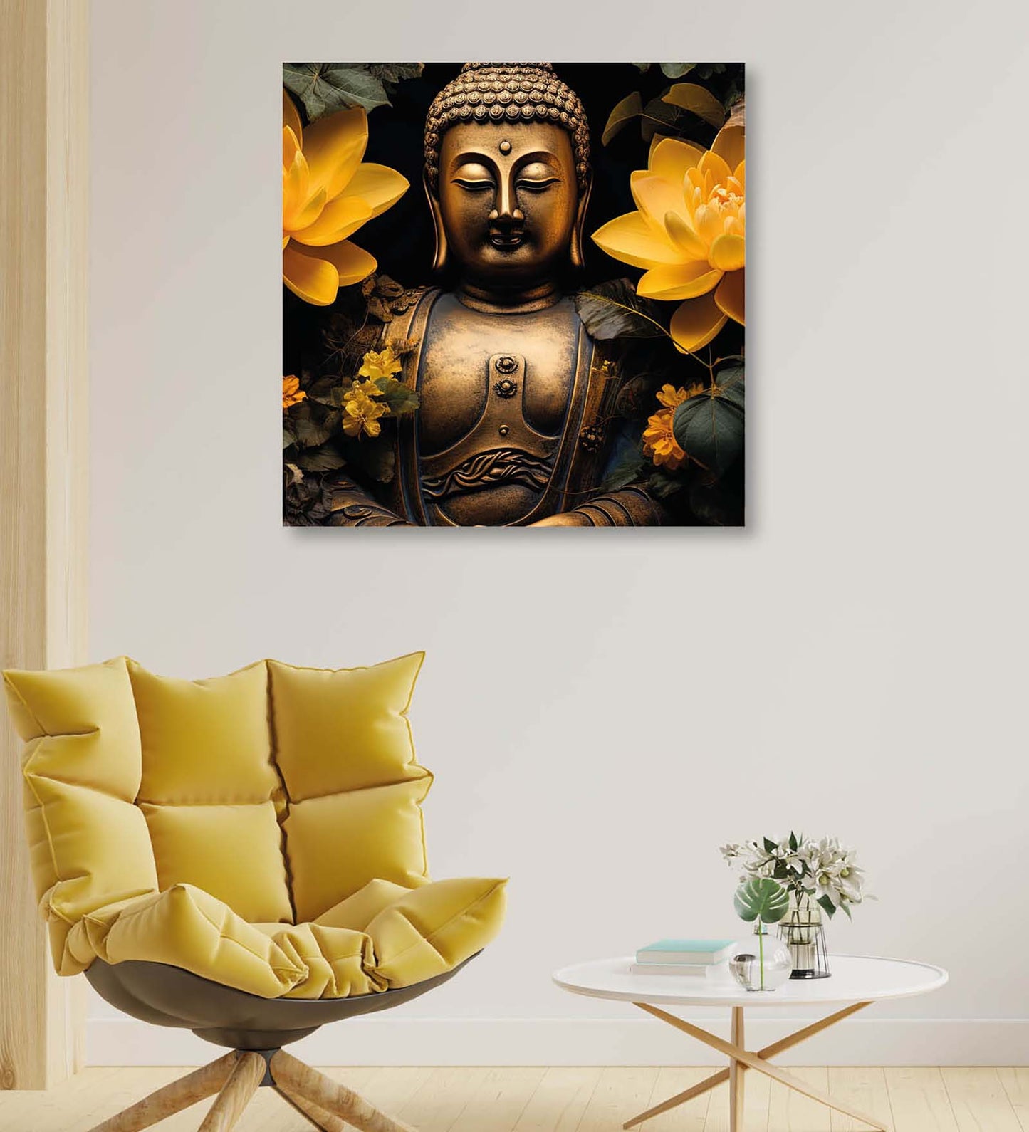 Elevate Your Space with Serenity: Breathtaking Buddha Canvas Print Painting Artwork
