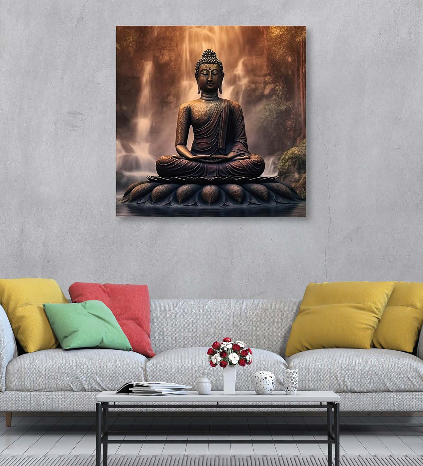 Bring Serenity Home: Exquisite Buddha Art Canvas Print Painting