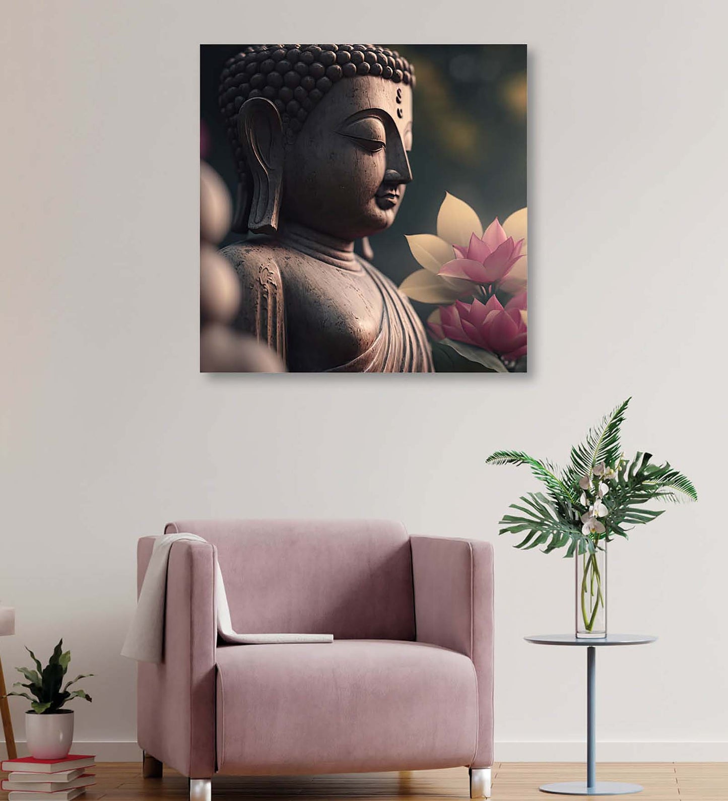 Radiant Buddha Canvas Painting for Uplifting Energy