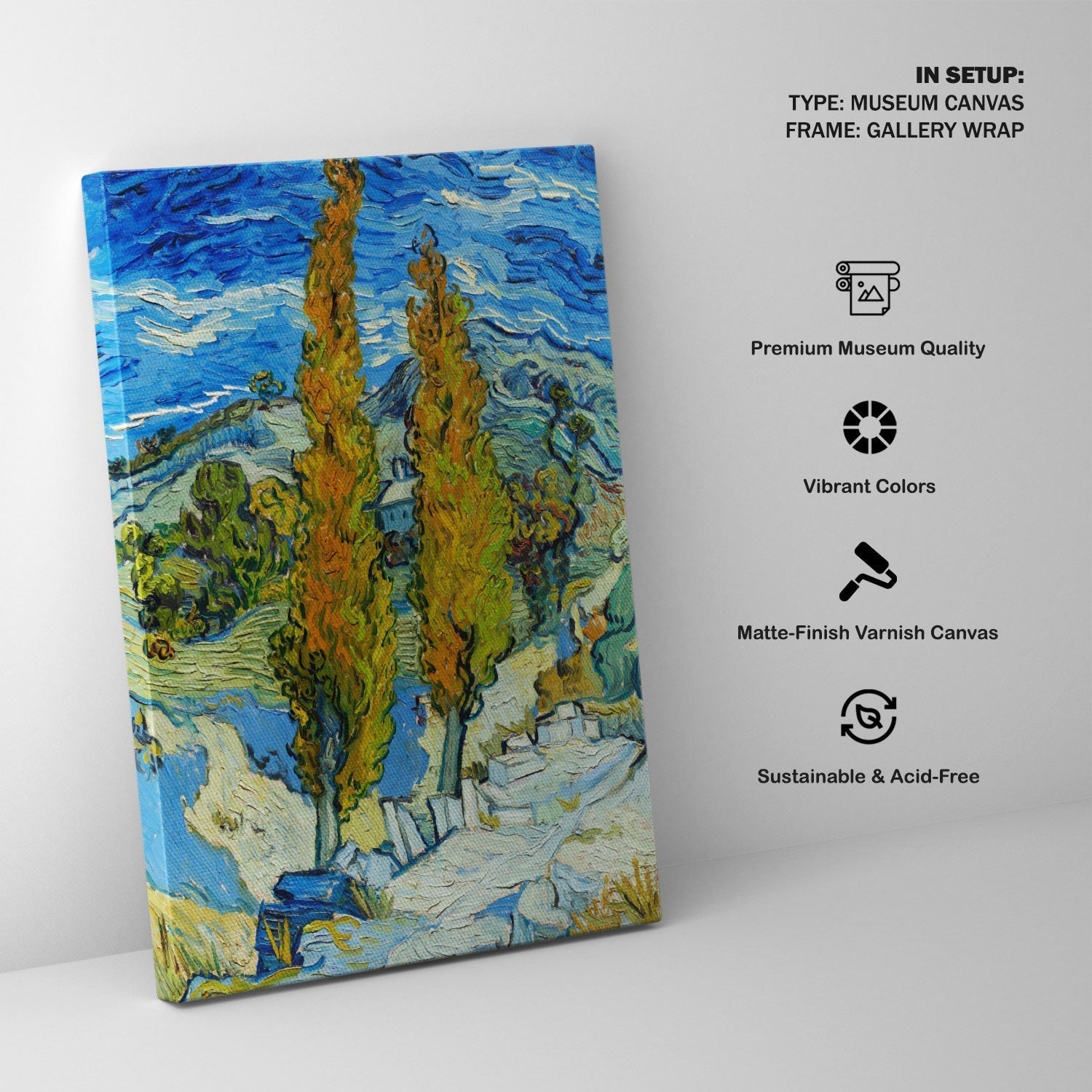 The Poplars at Saint Remy, Vincent Van Gogh Painting