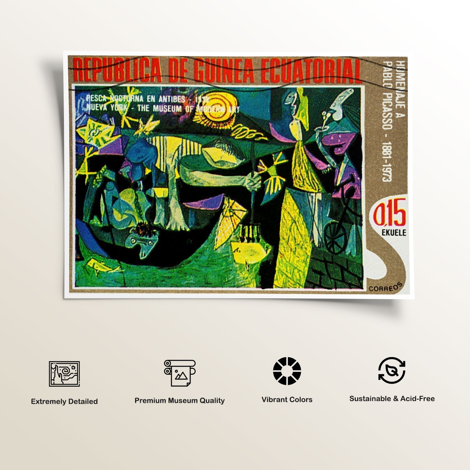 Fisherman at night from Antibes, Picasso Painting