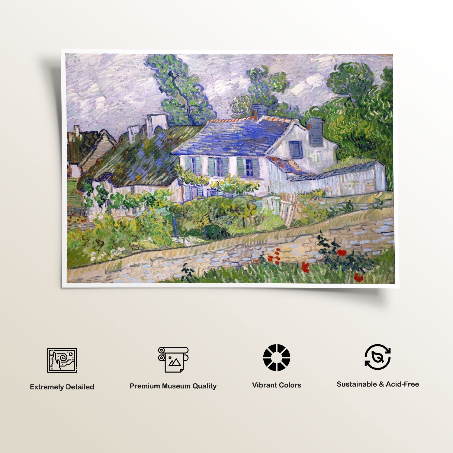 Houses at Auvers, Van Gogh Painting