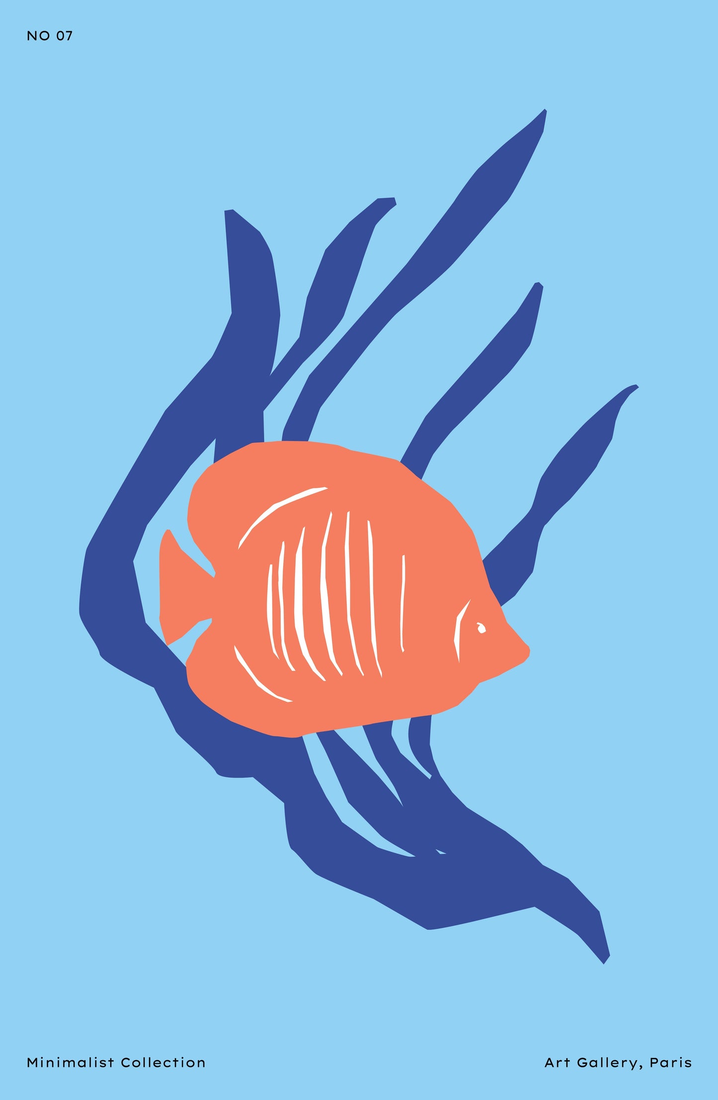 Solitary Swimmer Wall Poster