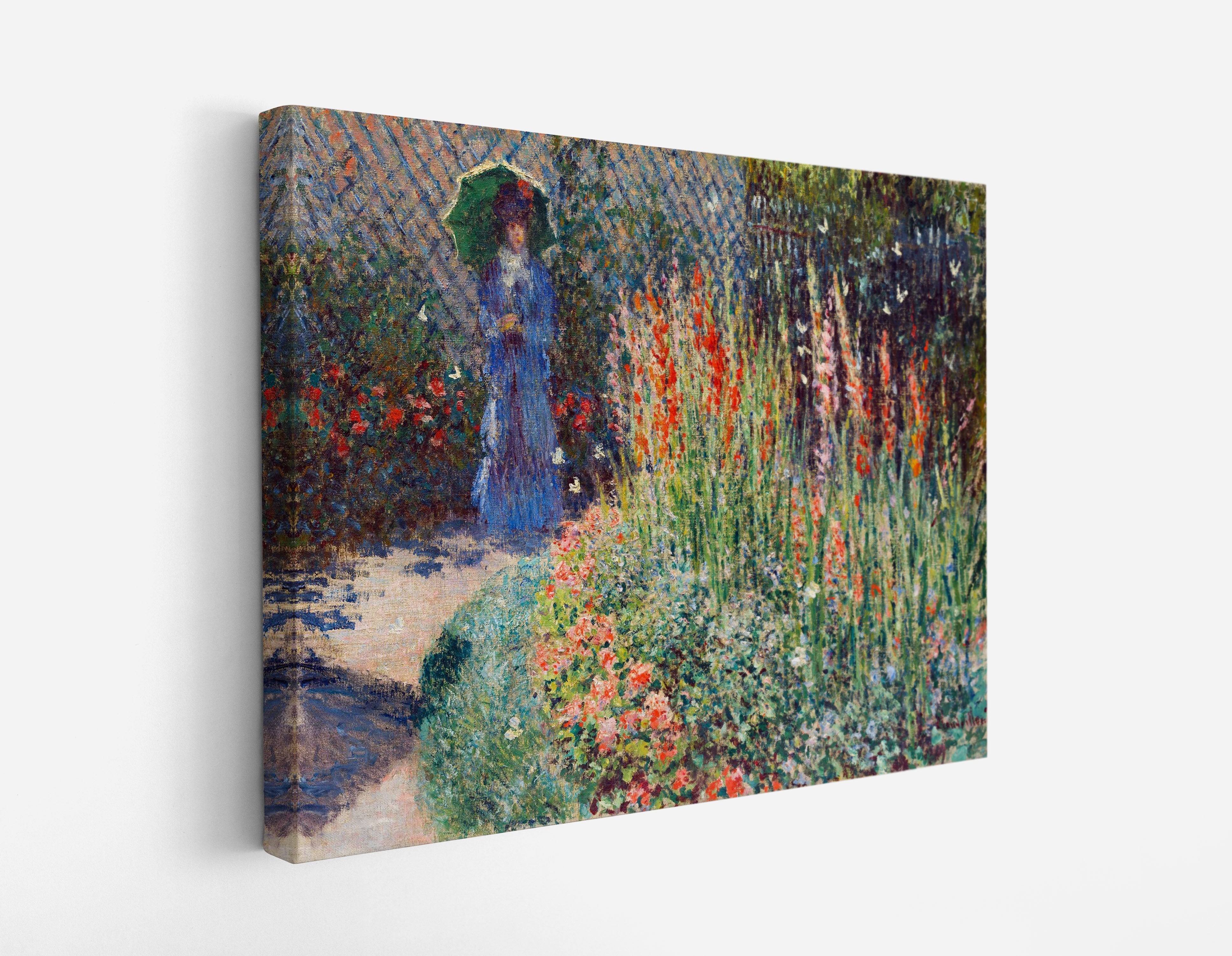 Claude Monet's Rounded Flower Bed // Wall Art Print