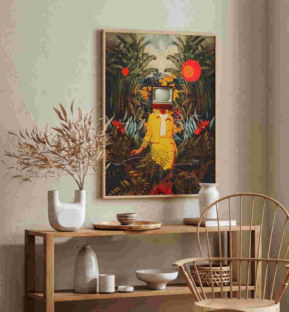SHE CAME FROM THE WILDERNESS , SURREAL ART PRINTS